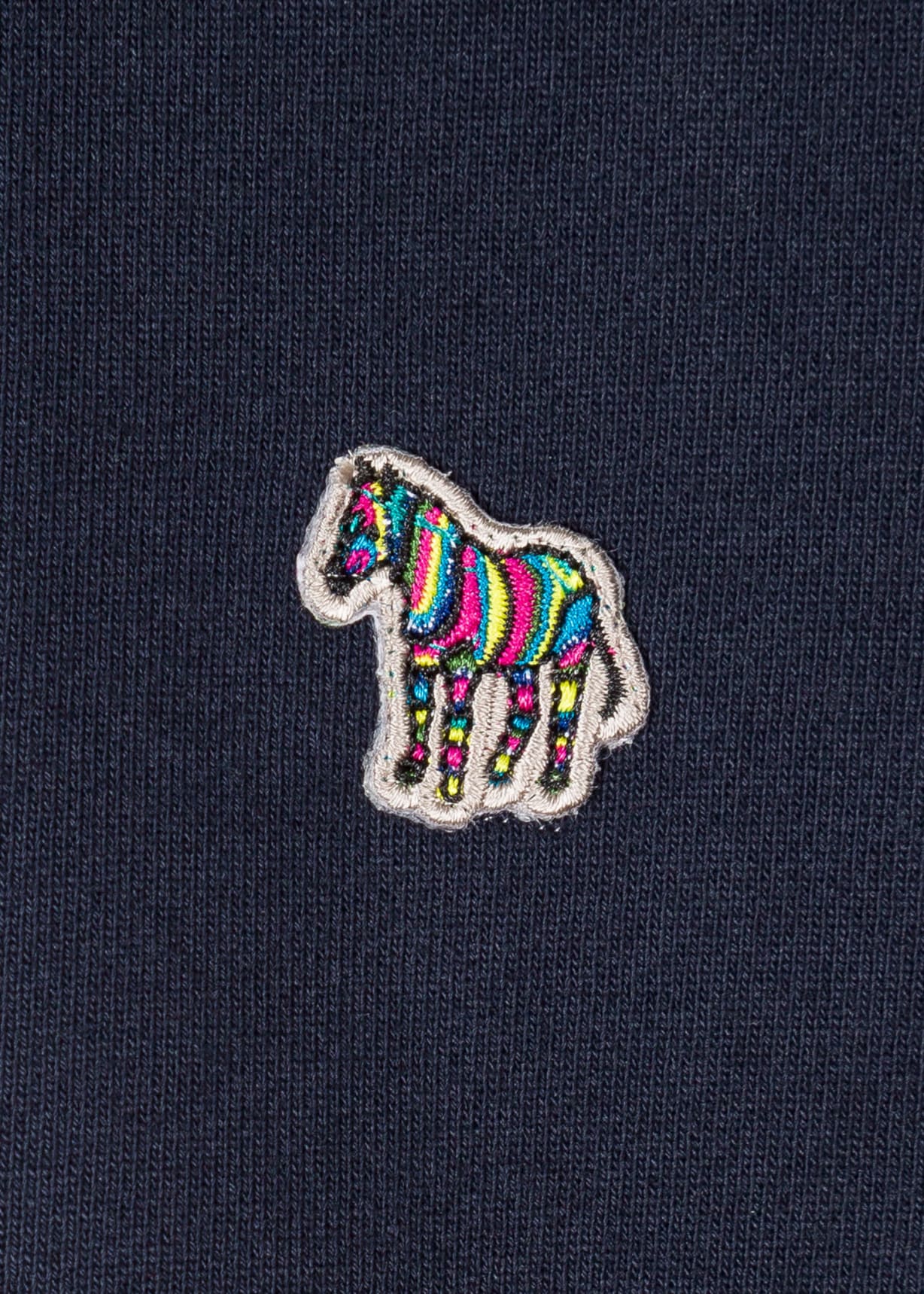 Navy 'Zebra' Logo Cotton Bomber Jacket