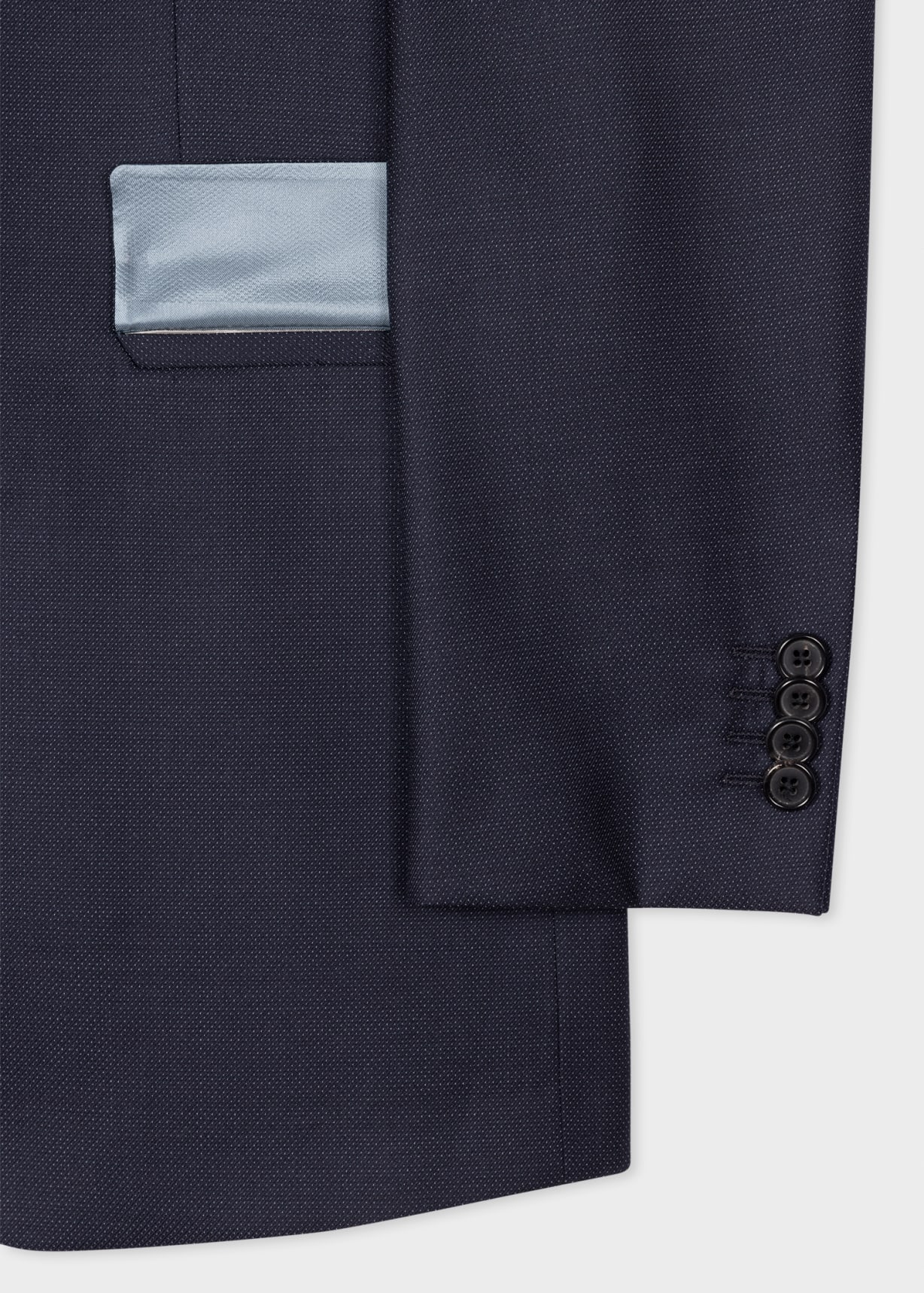 The Kensington - Men's Slim-Fit Dark Navy Pin Dot Wool Suit