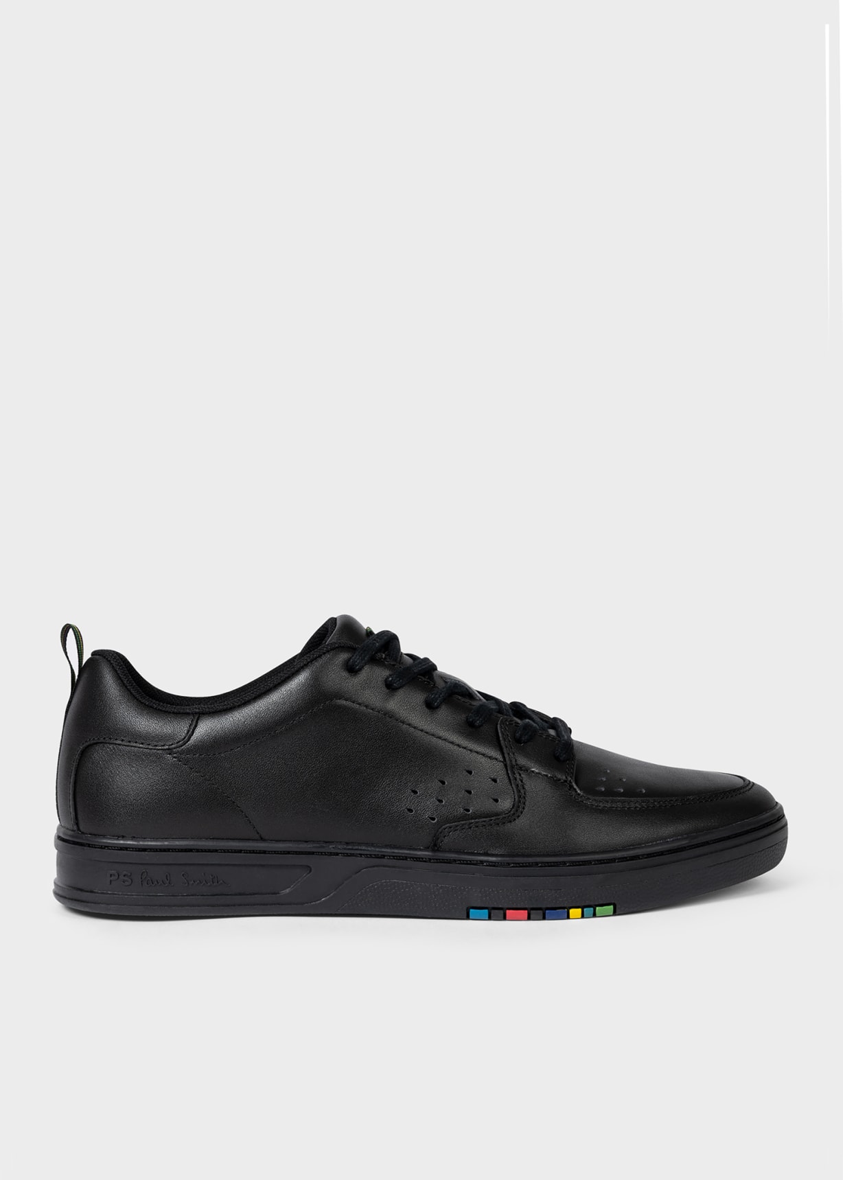 Men's Black Leather 'Cosmo' Sneakers