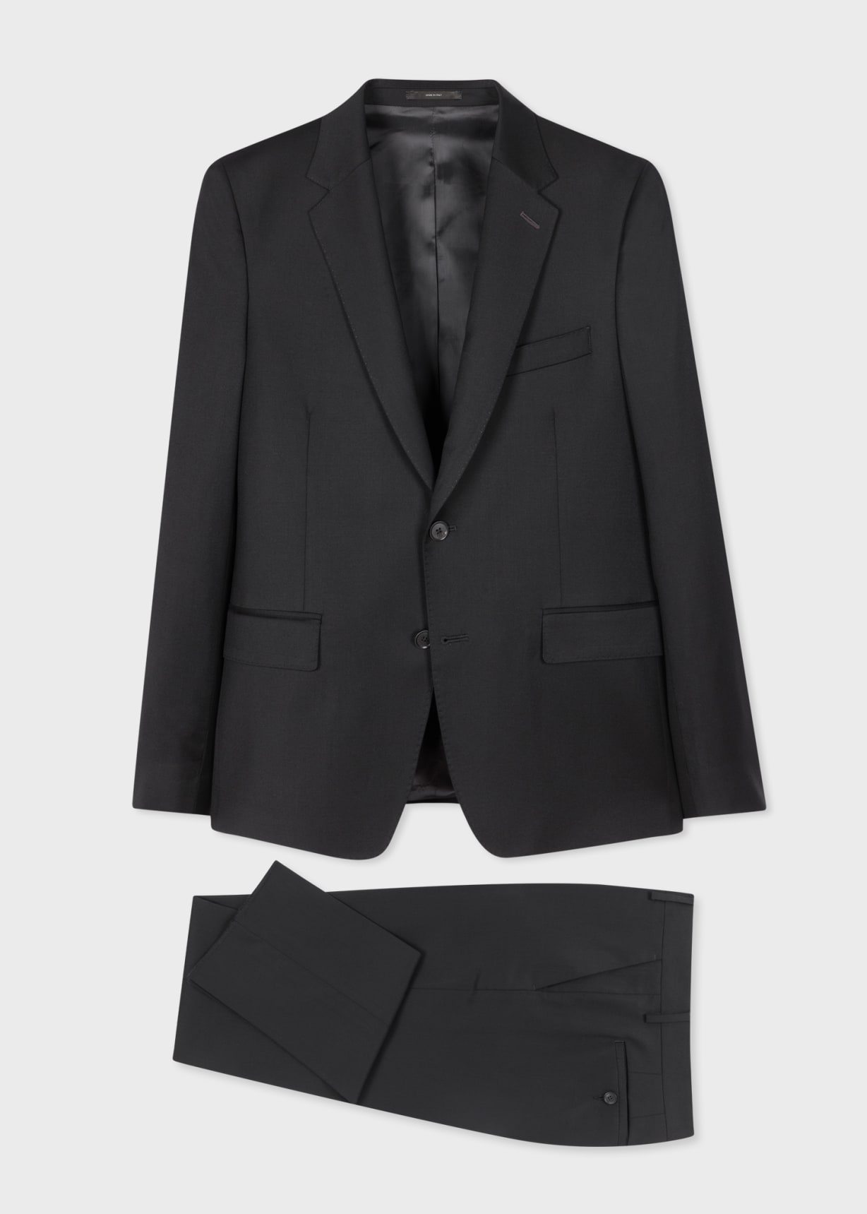 “Paul smith setup suit black” Men's Tailored-Fit Black Wool Twill Two-Button Suit