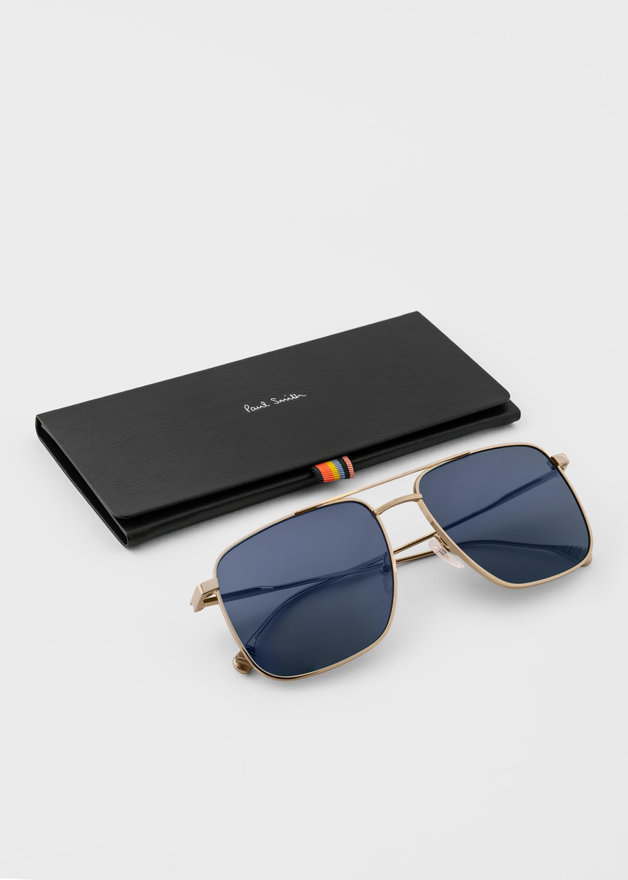 Blue and Gold 'Halsey' Sunglasses