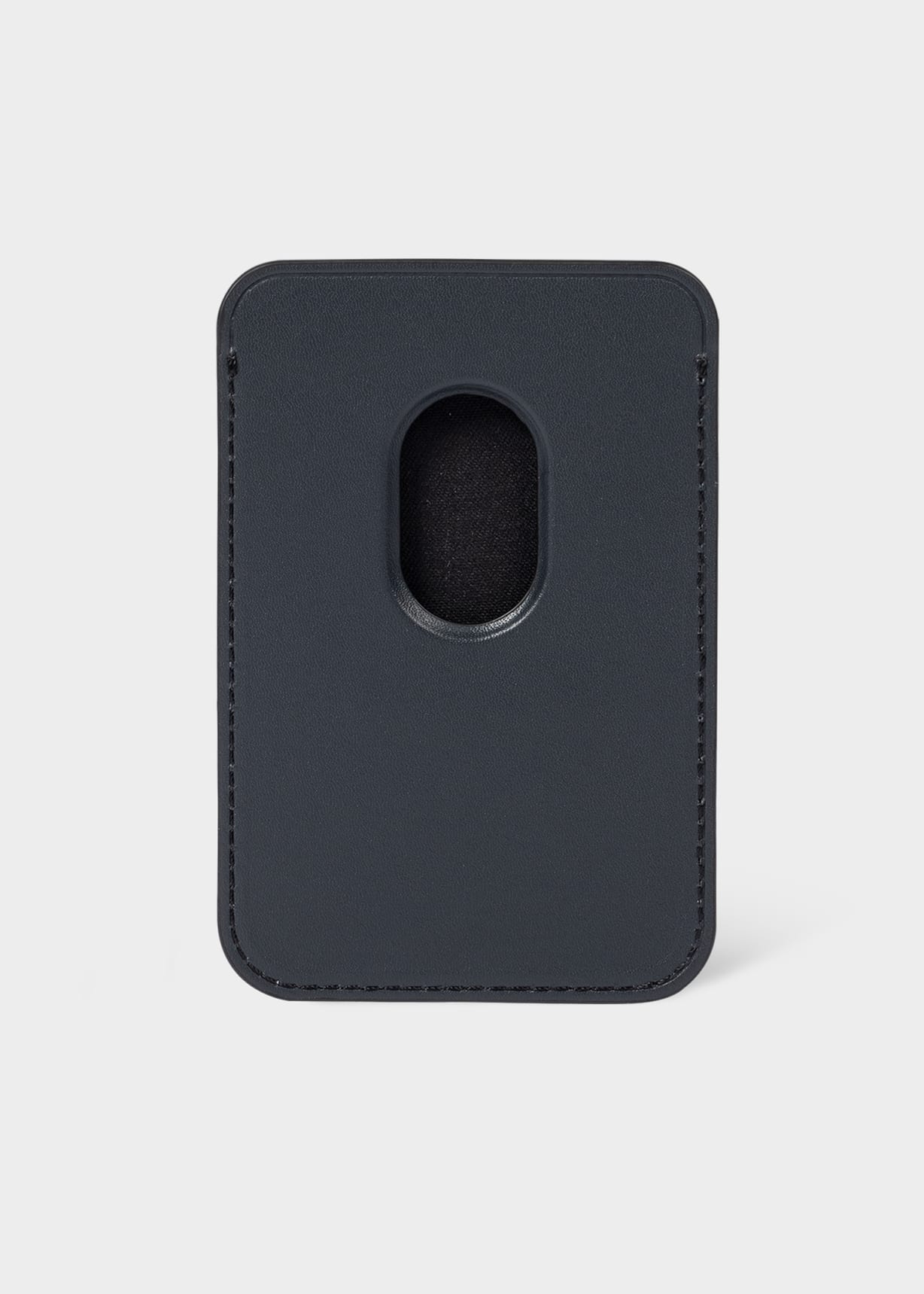 iPhone 15 Pro MagSafe Black Leather Credit Card Case