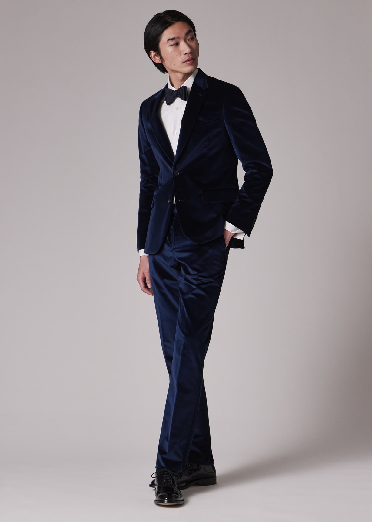 blue velvet dress pants Paul Smith Slim-Fit Navy Trousers Belly 34 Waist 36