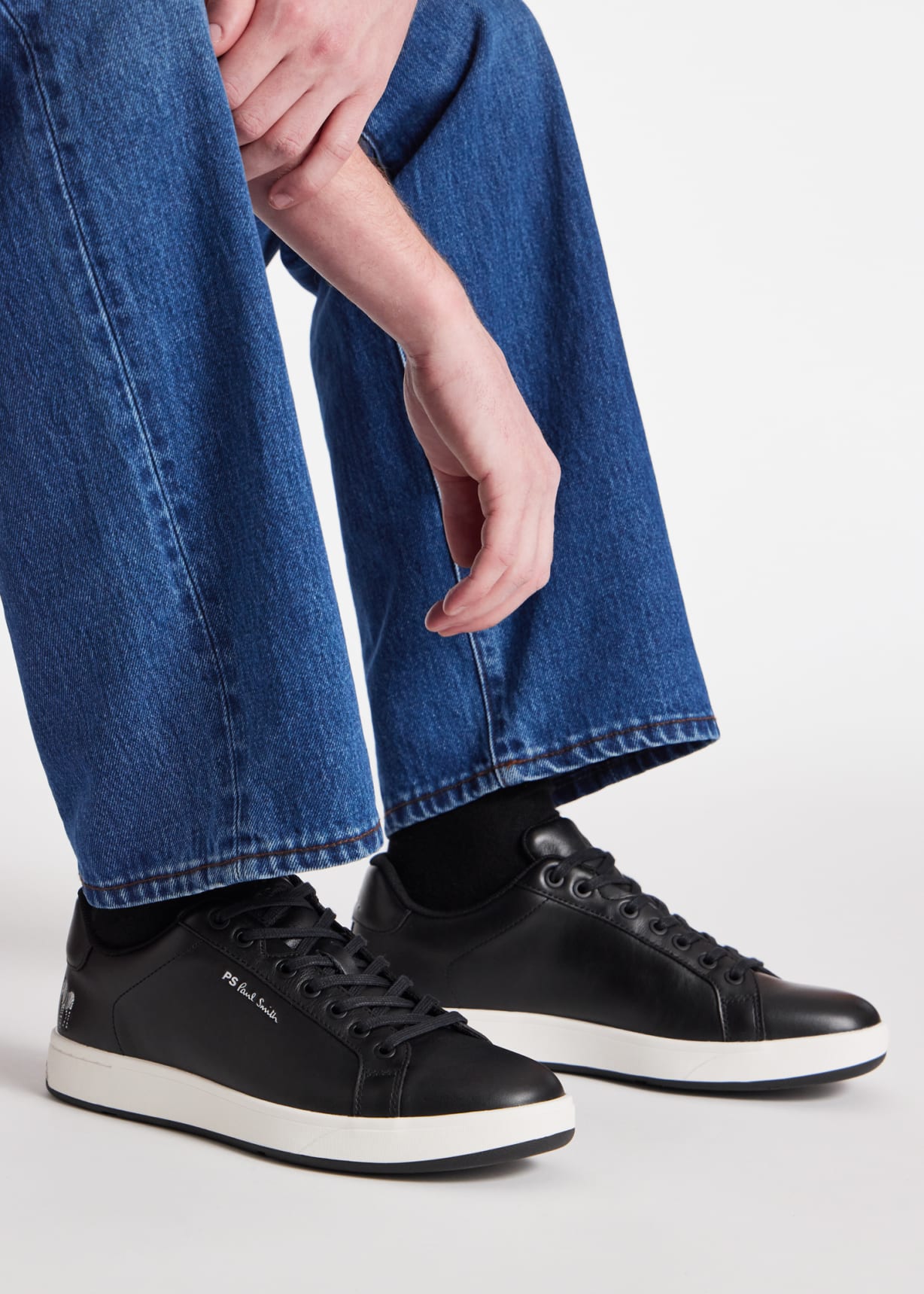 Men's Black Leather 'Albany'Sneakers