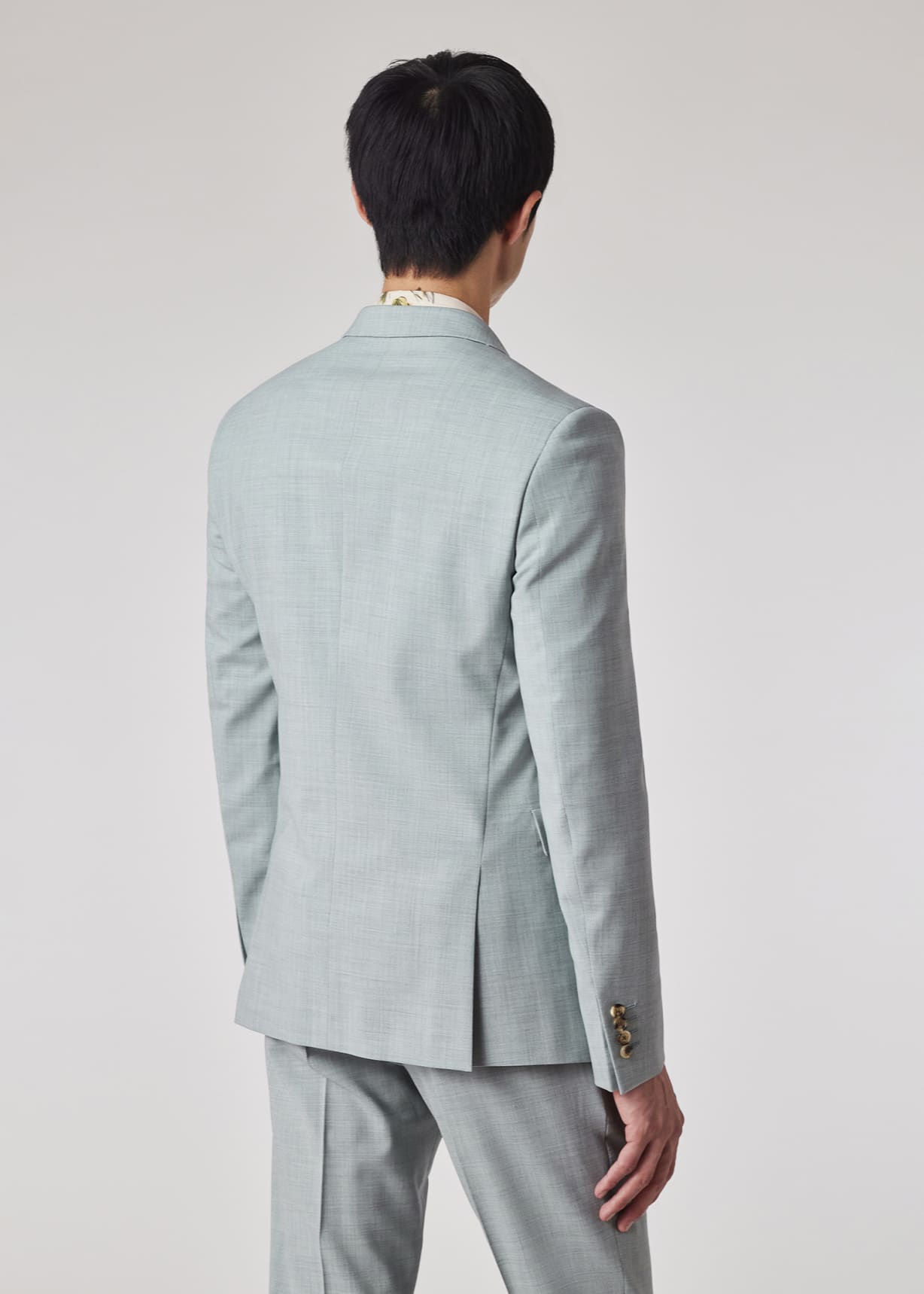 The Kensington - Light Blue Marl Overdyed Stretch-Wool Suit
