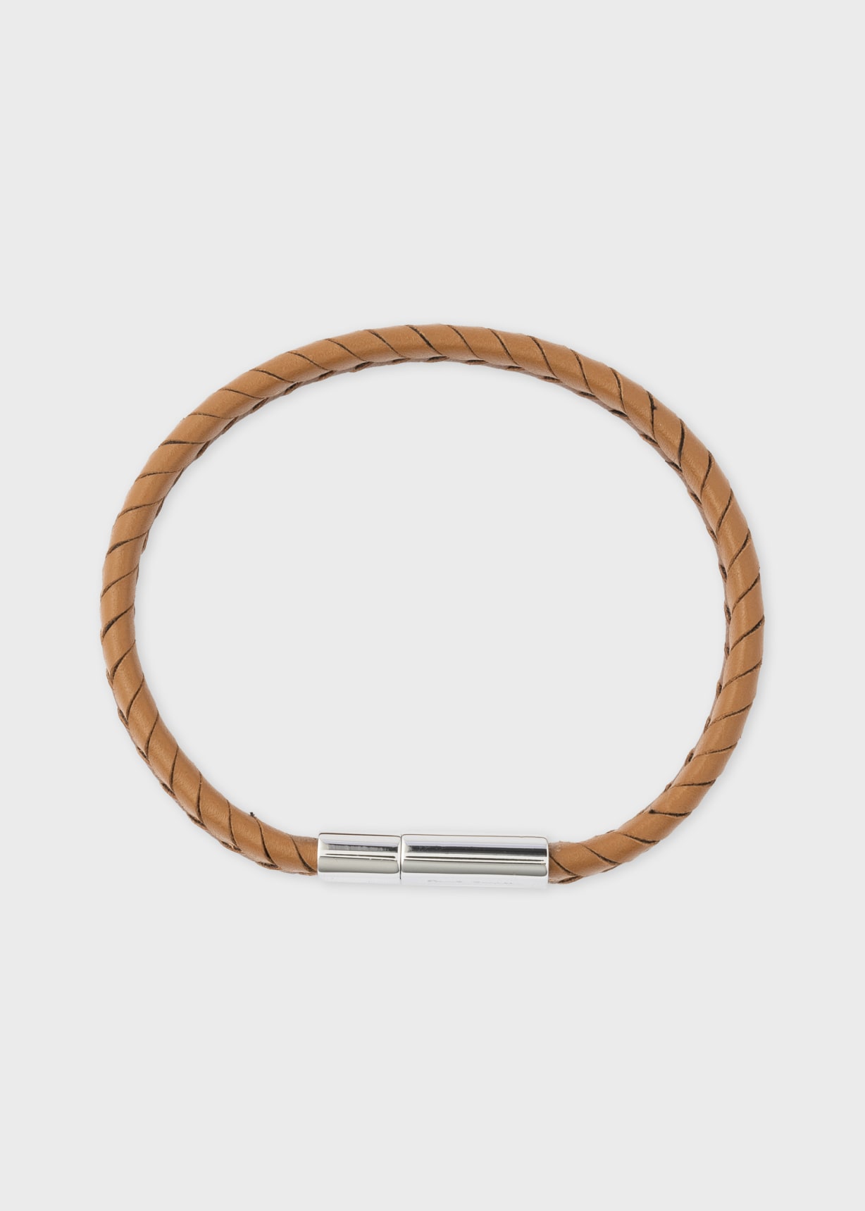Paul Smith two tone ブレスレット Tan Two-Tone Braided Leather Bracelet