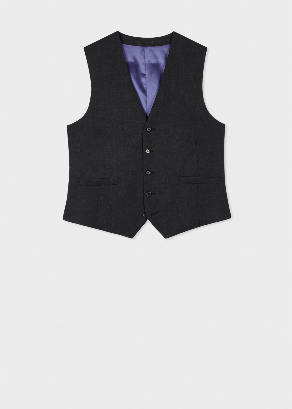 A Suit To Travel In - Charcoal Grey Wool Waistcoat