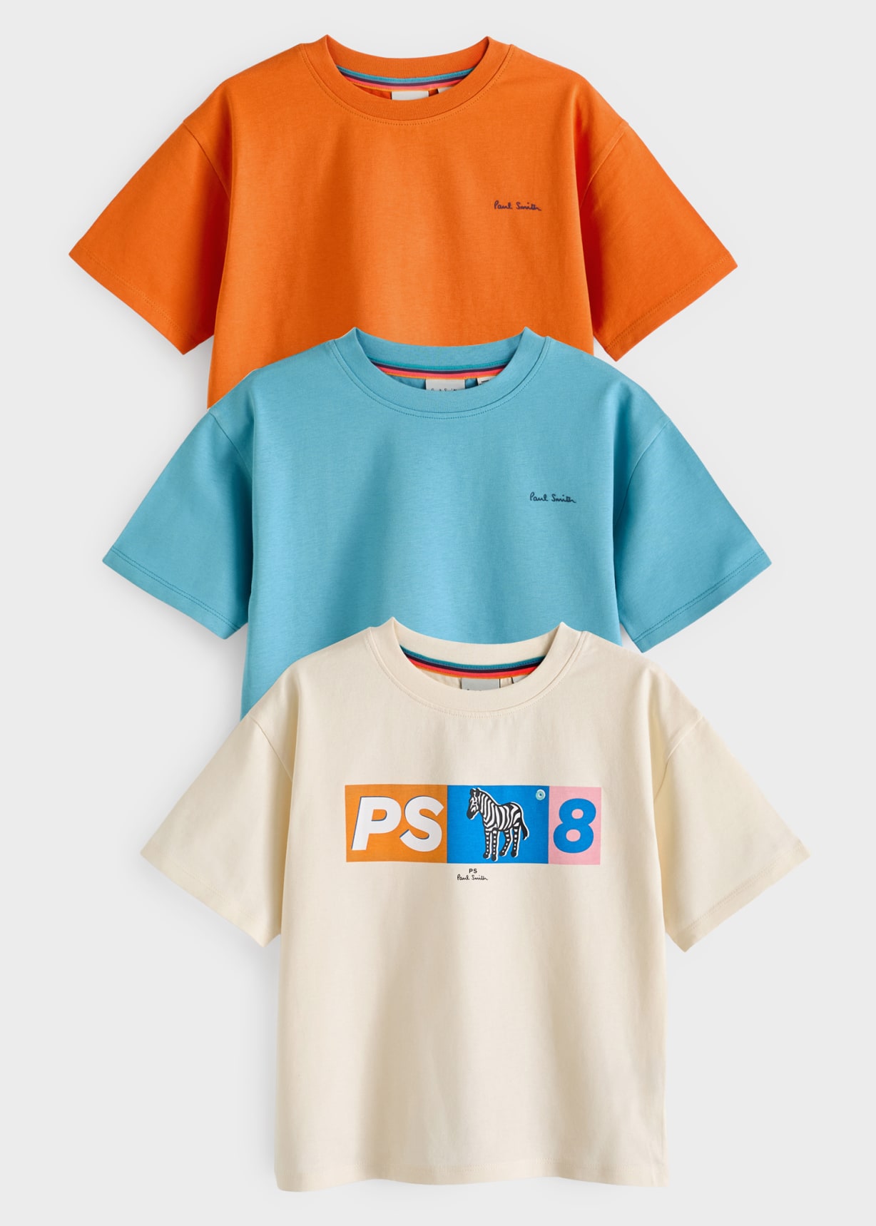 2-13 Years Orange, Teal & Yellow T-Shirts 3 Pack