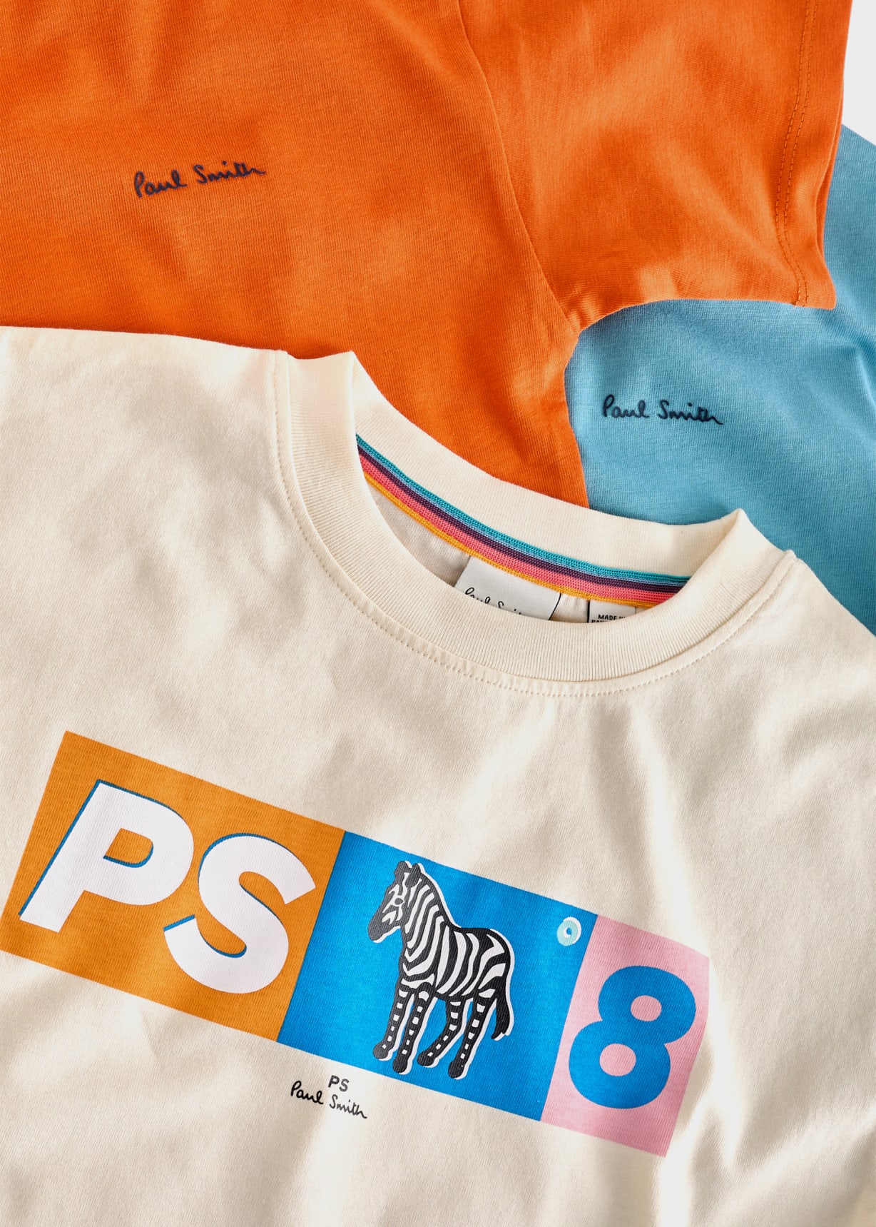 【新品】Paul Smith JUNIOR Tシャツ 130 110 2枚セット 2-13 Years Orange, Teal & Yellow T-Shirts 3 Pack