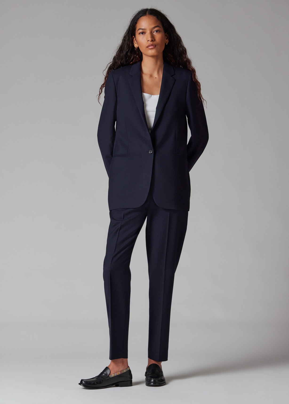 A Suit To Travel In - Women's Dark Navy Wool Travel Blazer