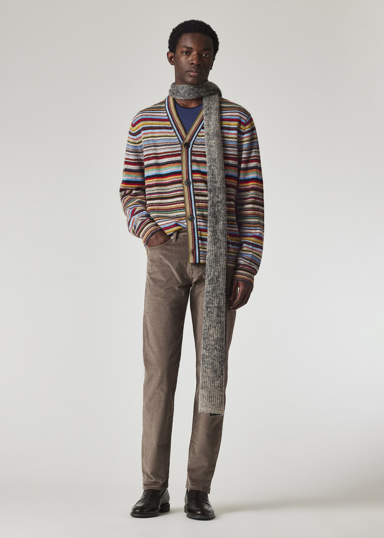 Signature Stripe' Wool-Mohair Cardigan