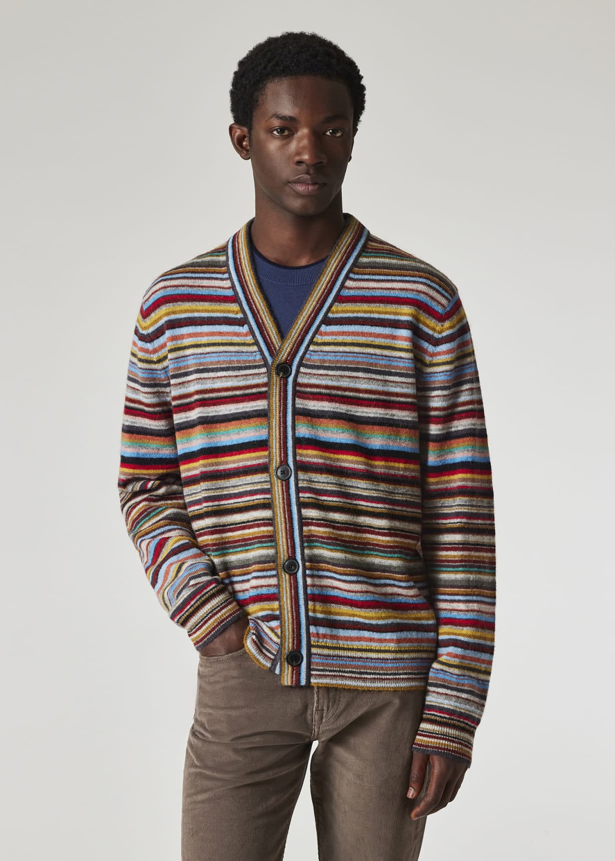 Paul Smith 　モヘアカーディガン Signature Stripe' Wool-Mohair Cardigan