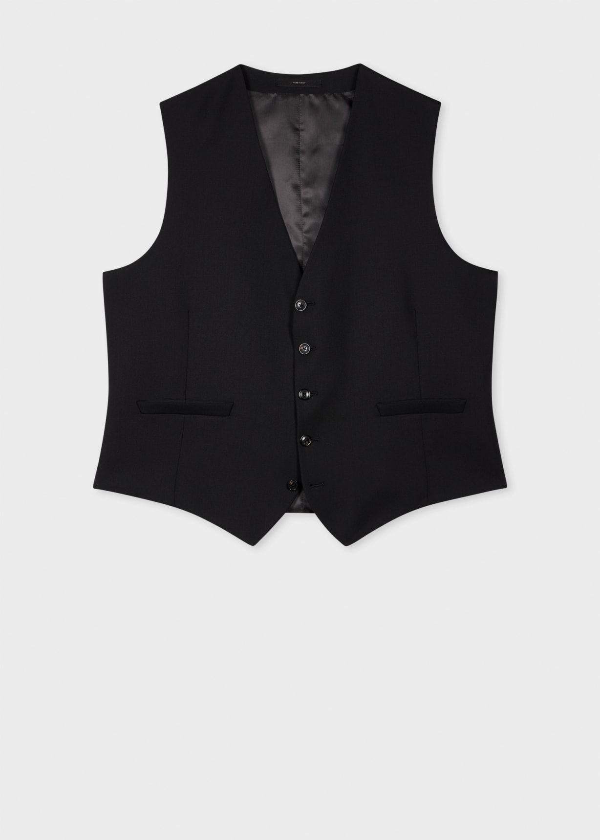 A Suit To Travel In - Black Wool Waistcoat