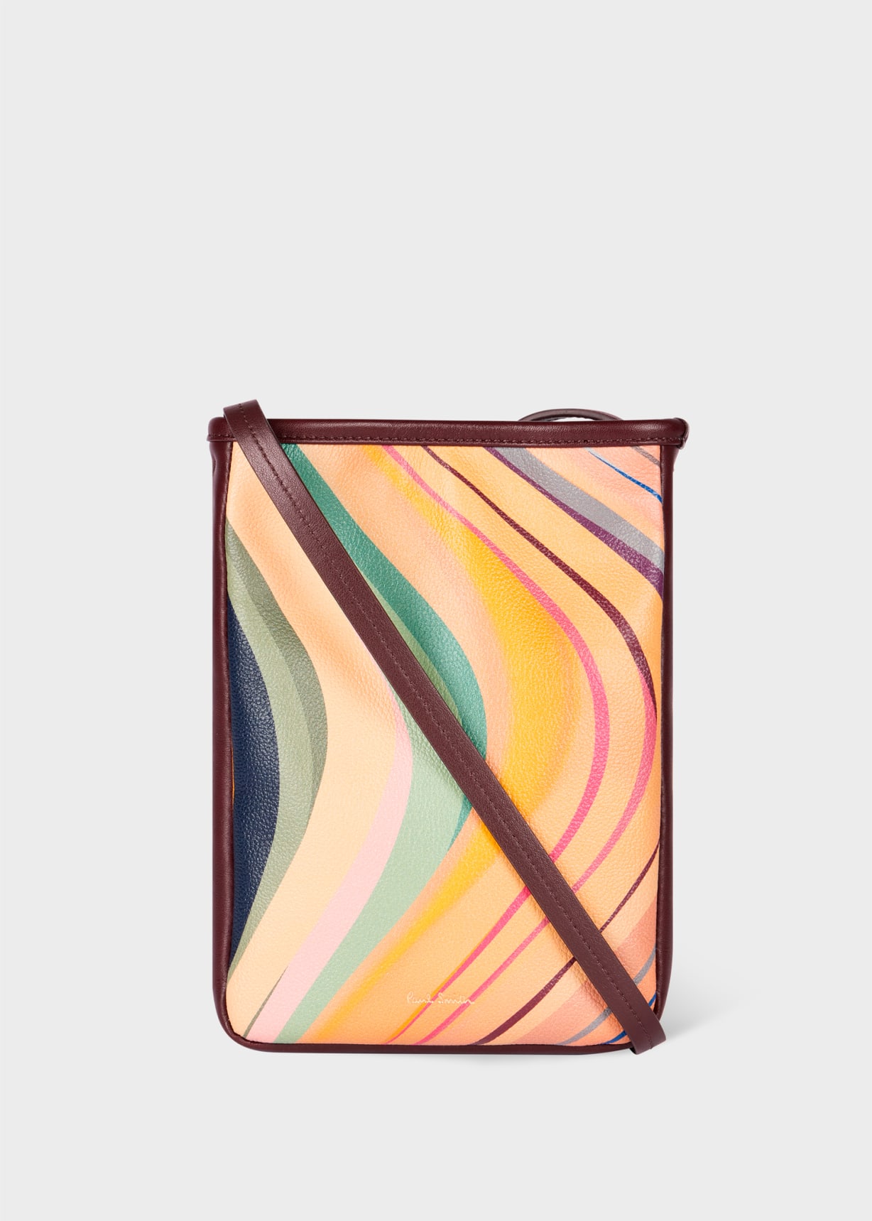Women's 'Dusky Swirl' Leather Pouch Bag