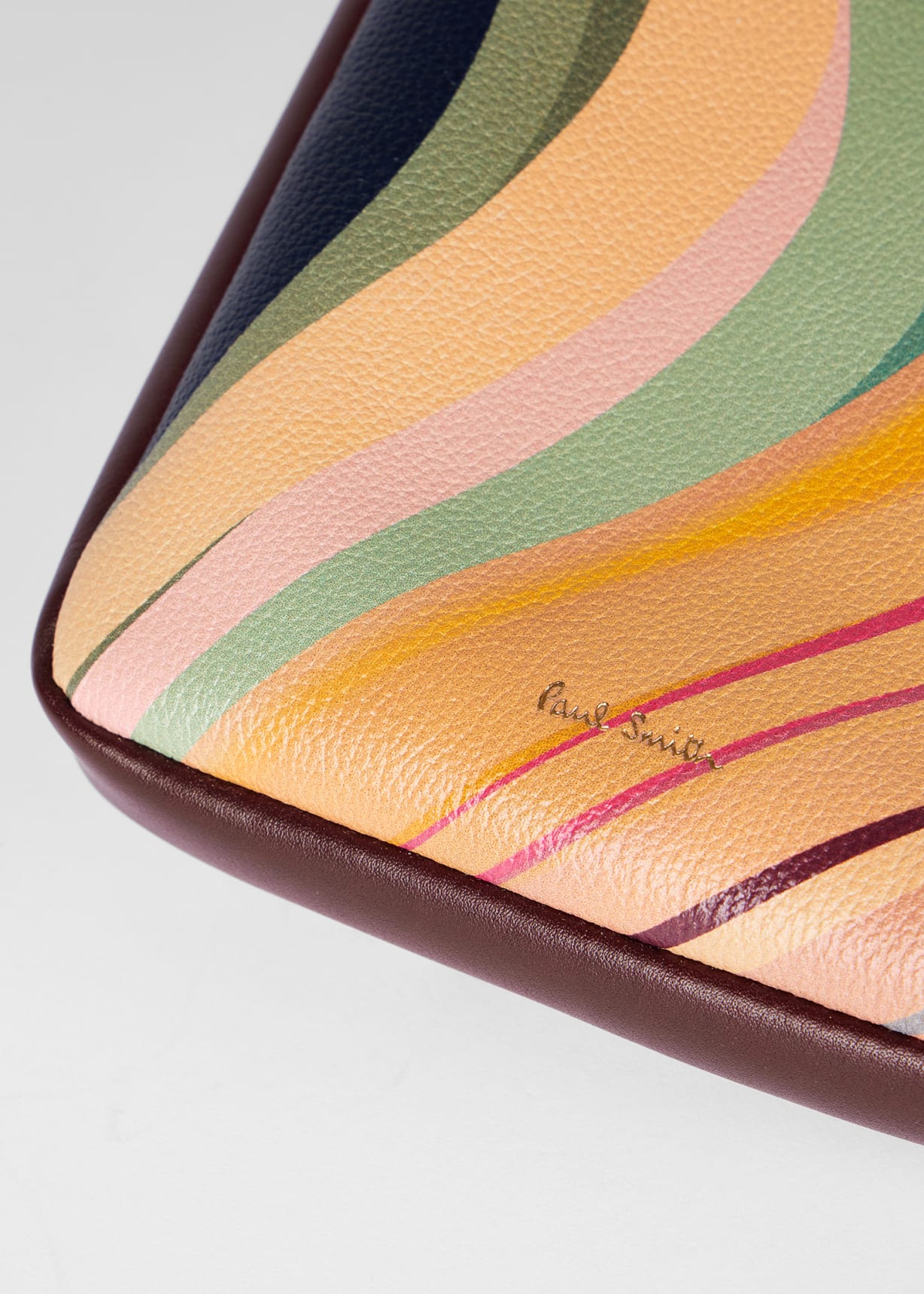 Women's 'Dusky Swirl' Leather Pouch Bag