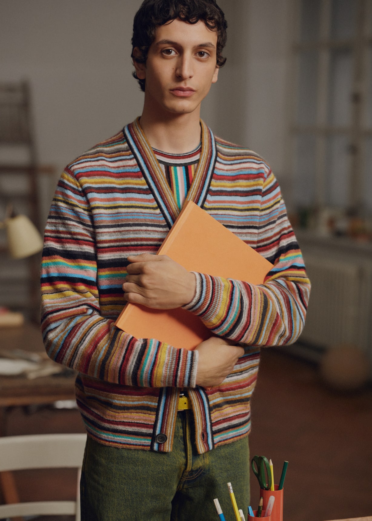 トップス Paul Smith Border Mohair Knit Signature Stripe' Wool-Mohair Cardigan