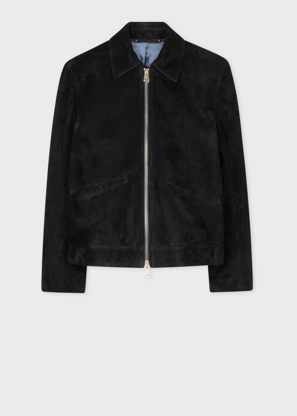 Men's Slim-Fit Black Suede Jacket