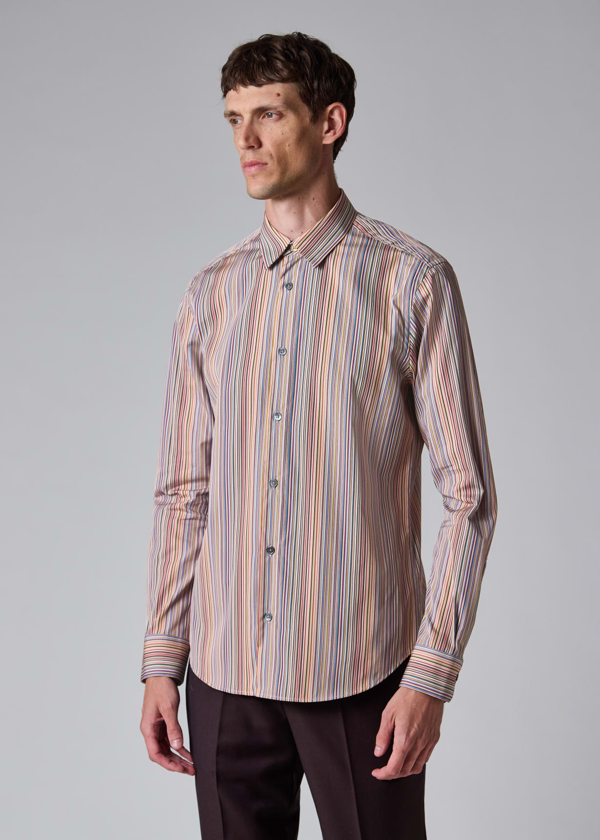 Slim-Fit 'Signature Stripe' Cotton Shirt