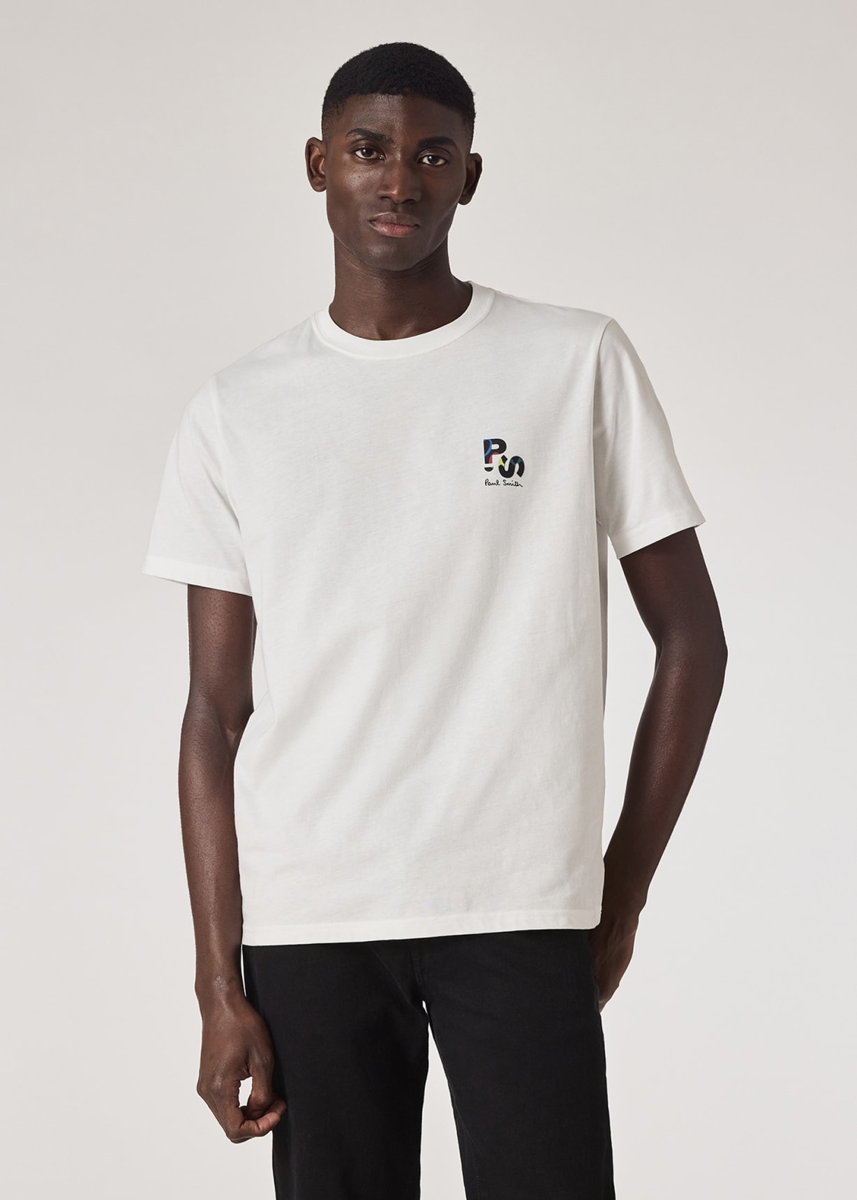 Men's White 'PS Logo' T-Shirt