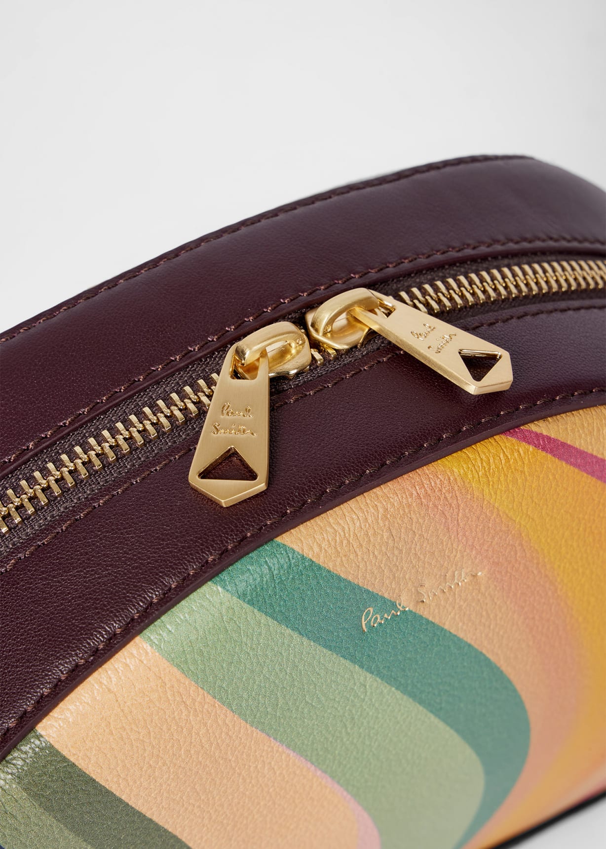 Women's 'Dusky Swirl' Leather Curved Camera Bag