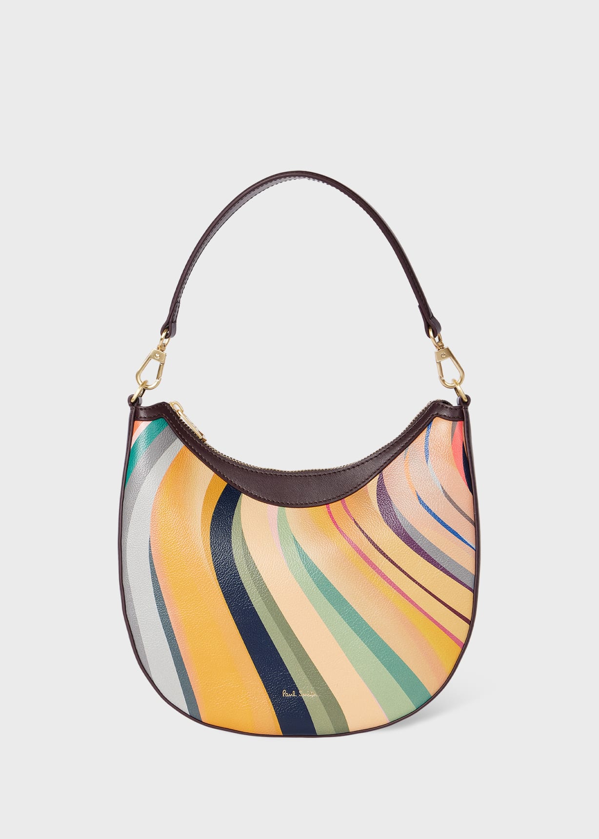 Women's 'Dusky Swirl' Leather Mini Hobo Bag
