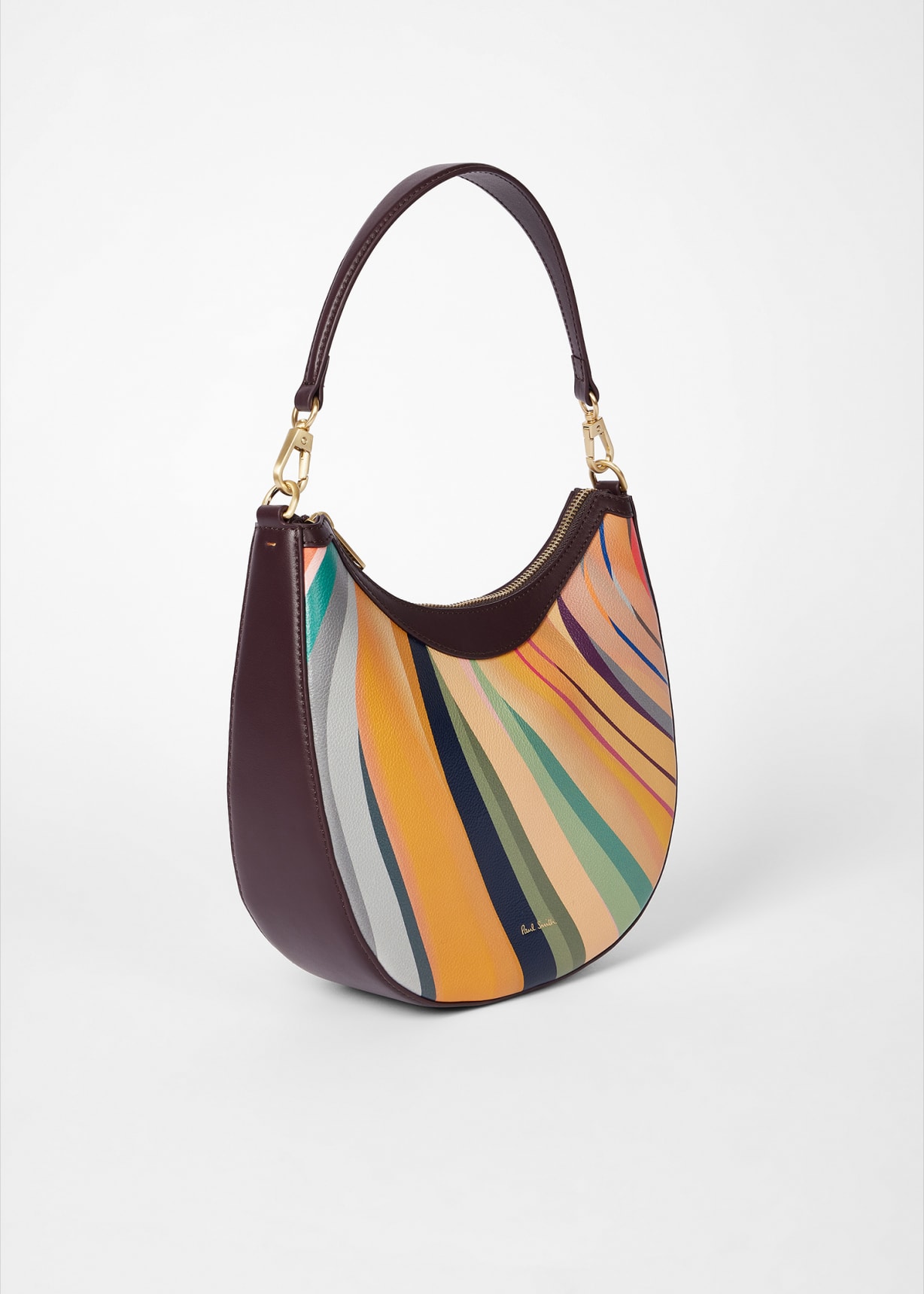 Women's 'Dusky Swirl' Leather Mini Hobo Bag