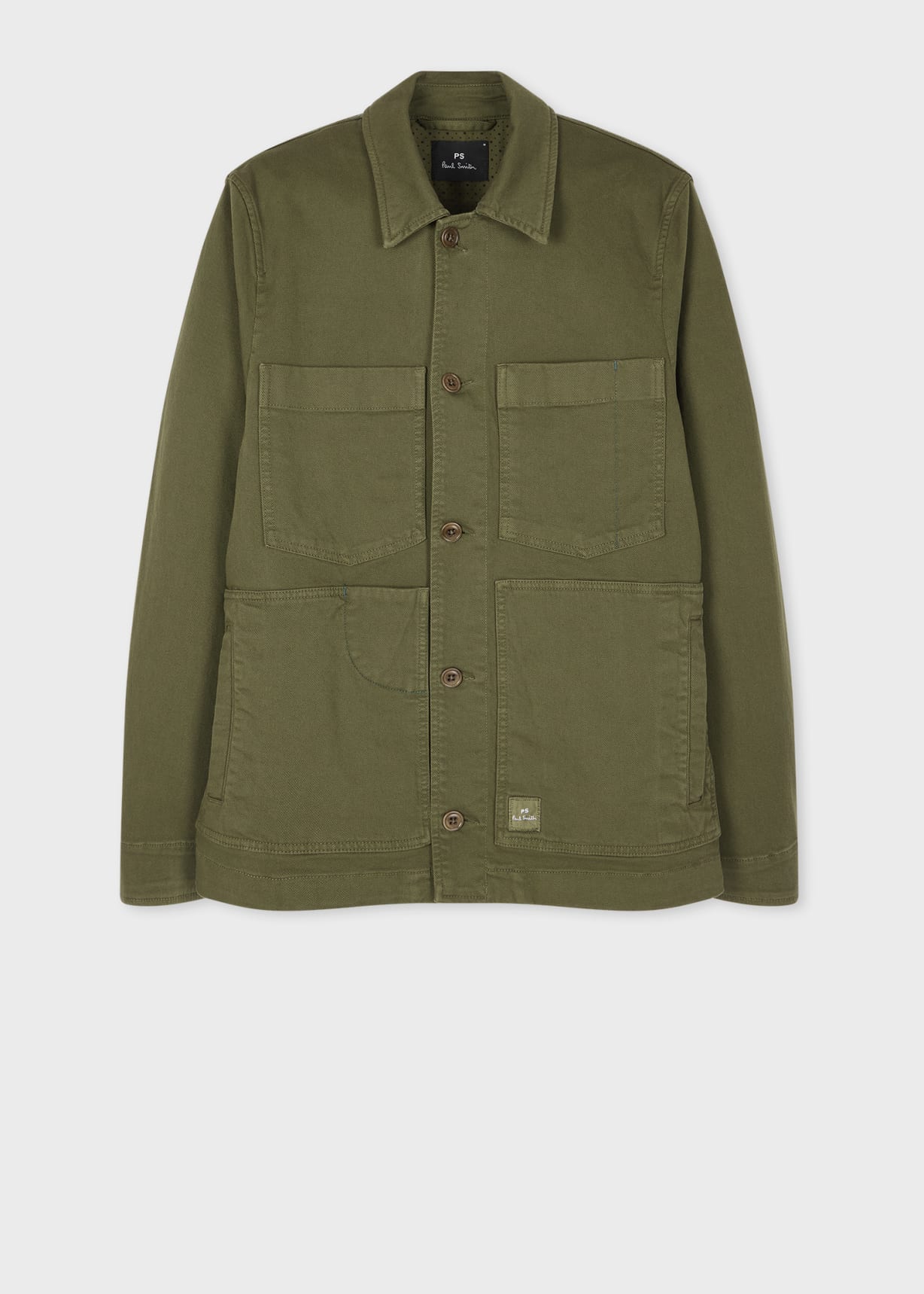 Men's Green Garment-Dyed Organic Cotton Work Jacket