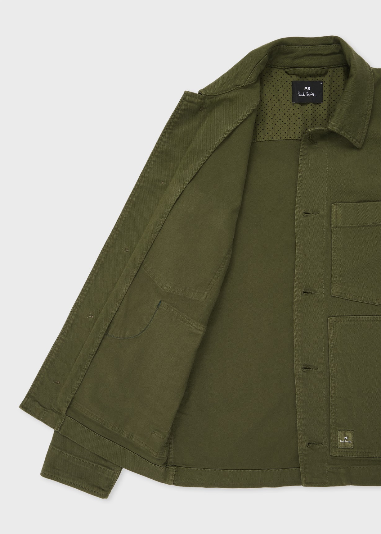 Men's Green Garment-Dyed Organic Cotton Work Jacket