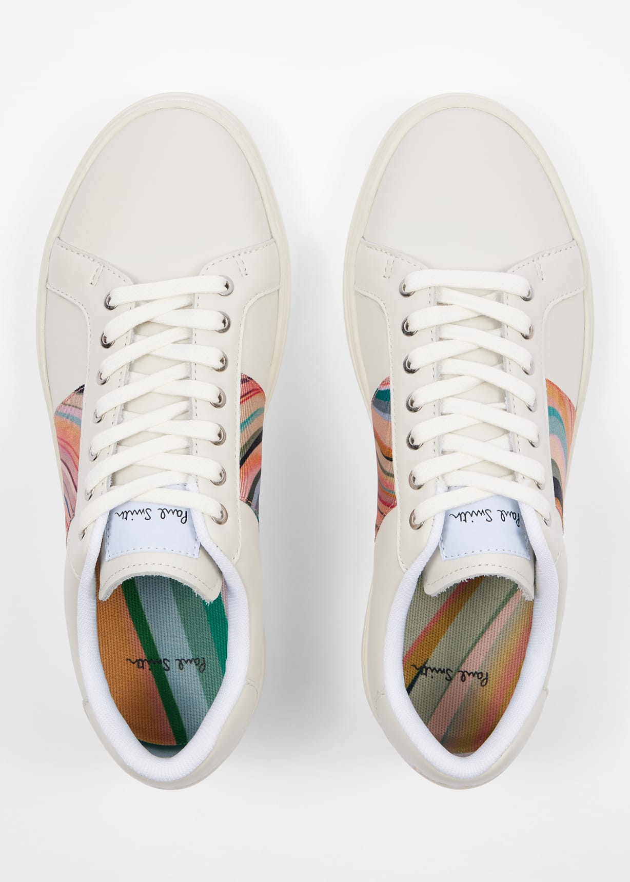 Women's White Leather 'Dusky Swirl' 'Lapin' Trainers