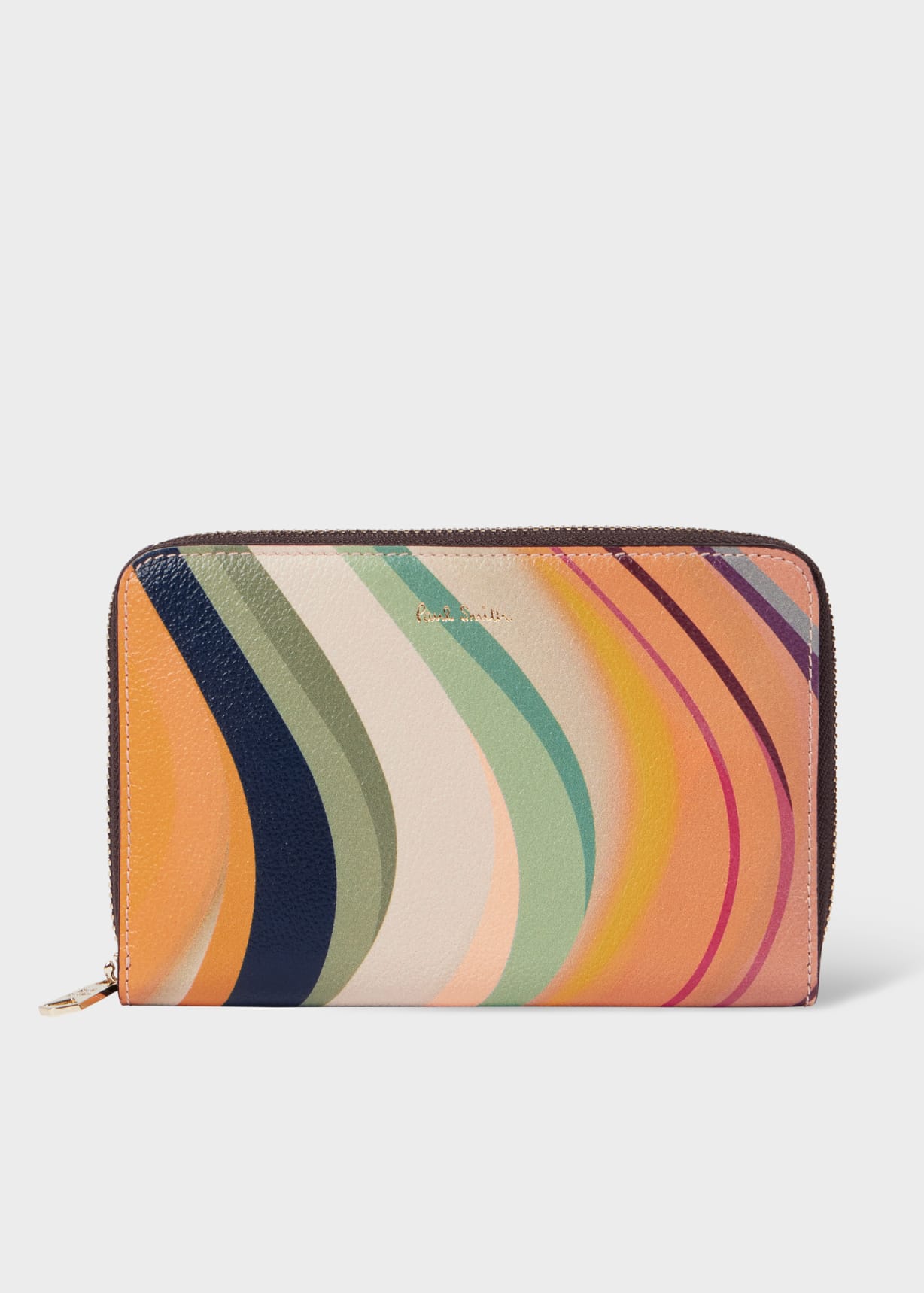 Women's Medium 'Dusky Swirl' Leather Zip-Around Purse