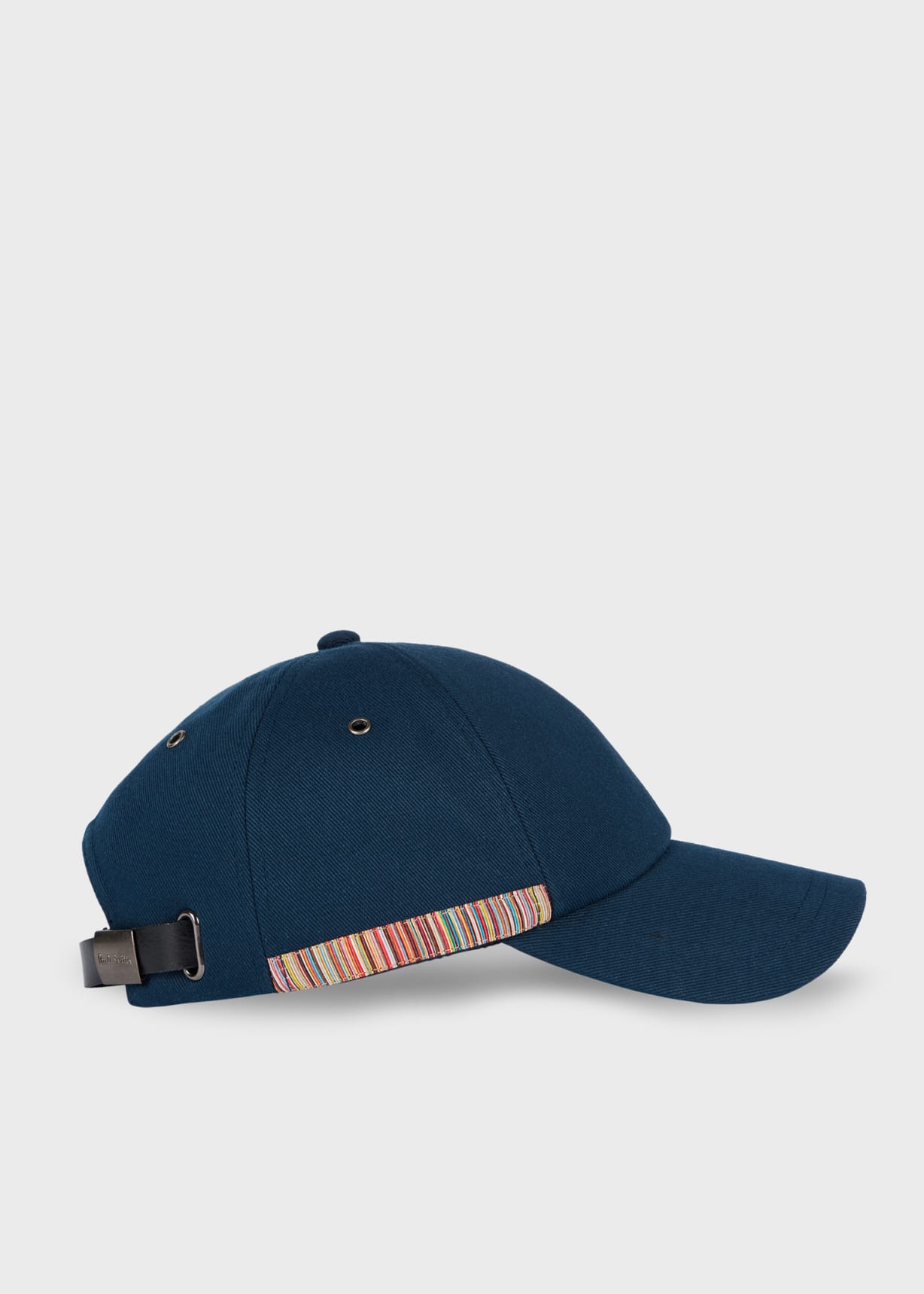 Men's Navy 'Signature Stripe' Trim Baseball Cap