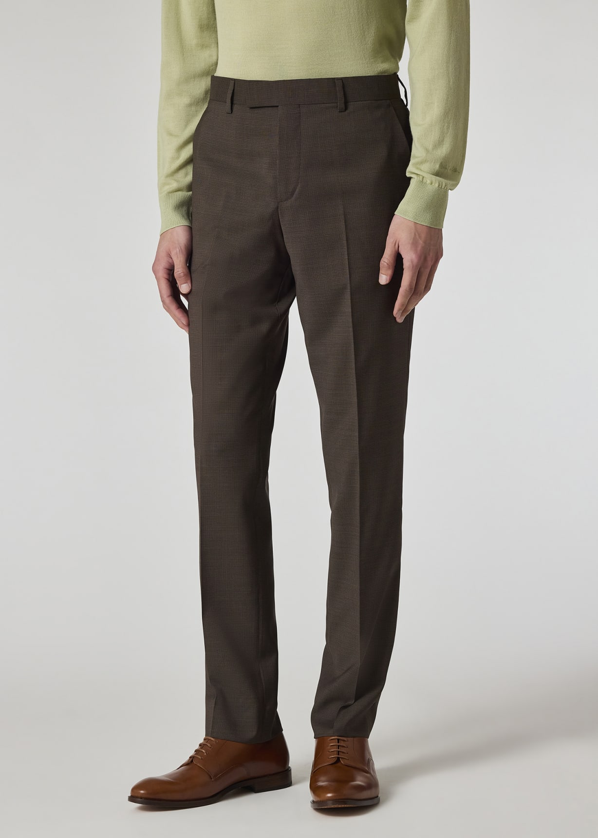 The Brierley - Brown Puppytooth Wool Suit