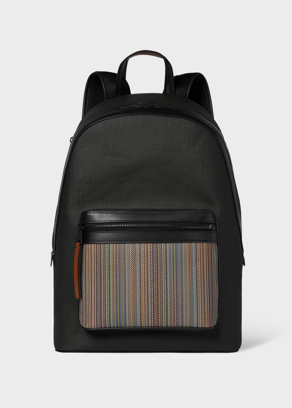 Coated Canvas 'Signature Stripe' Pocket Backpack