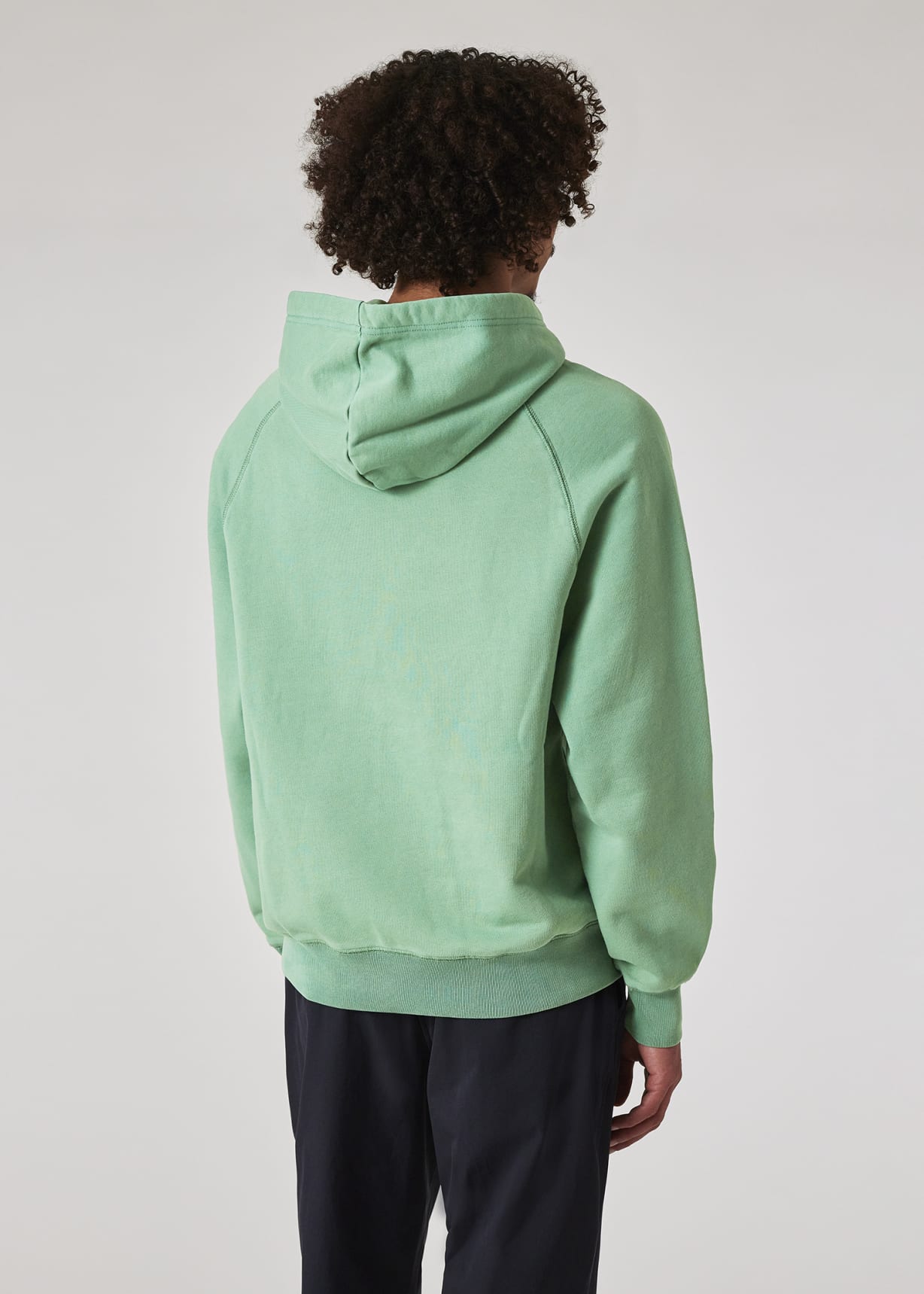Men's Washed Green 'Happy' Hoodie