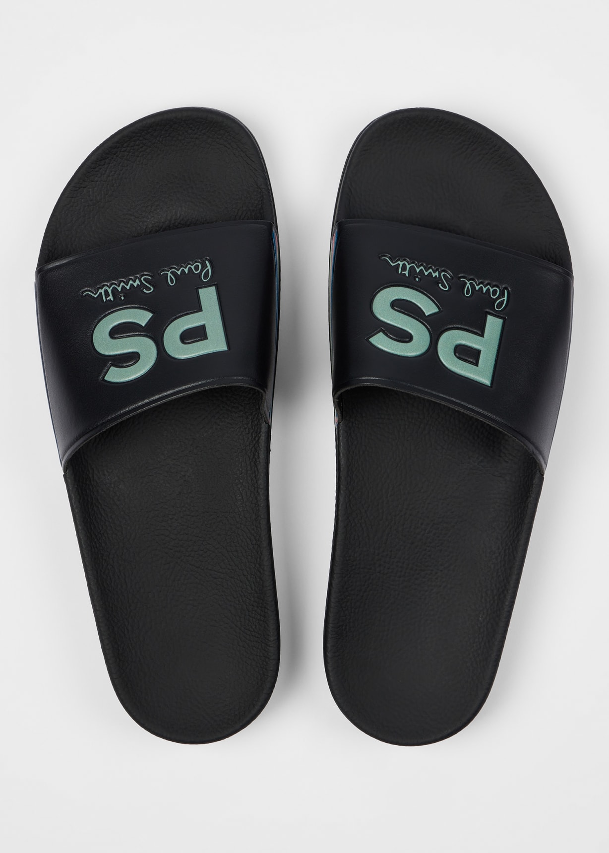 Black 'Sports Stripe' 'Zed' Slides
