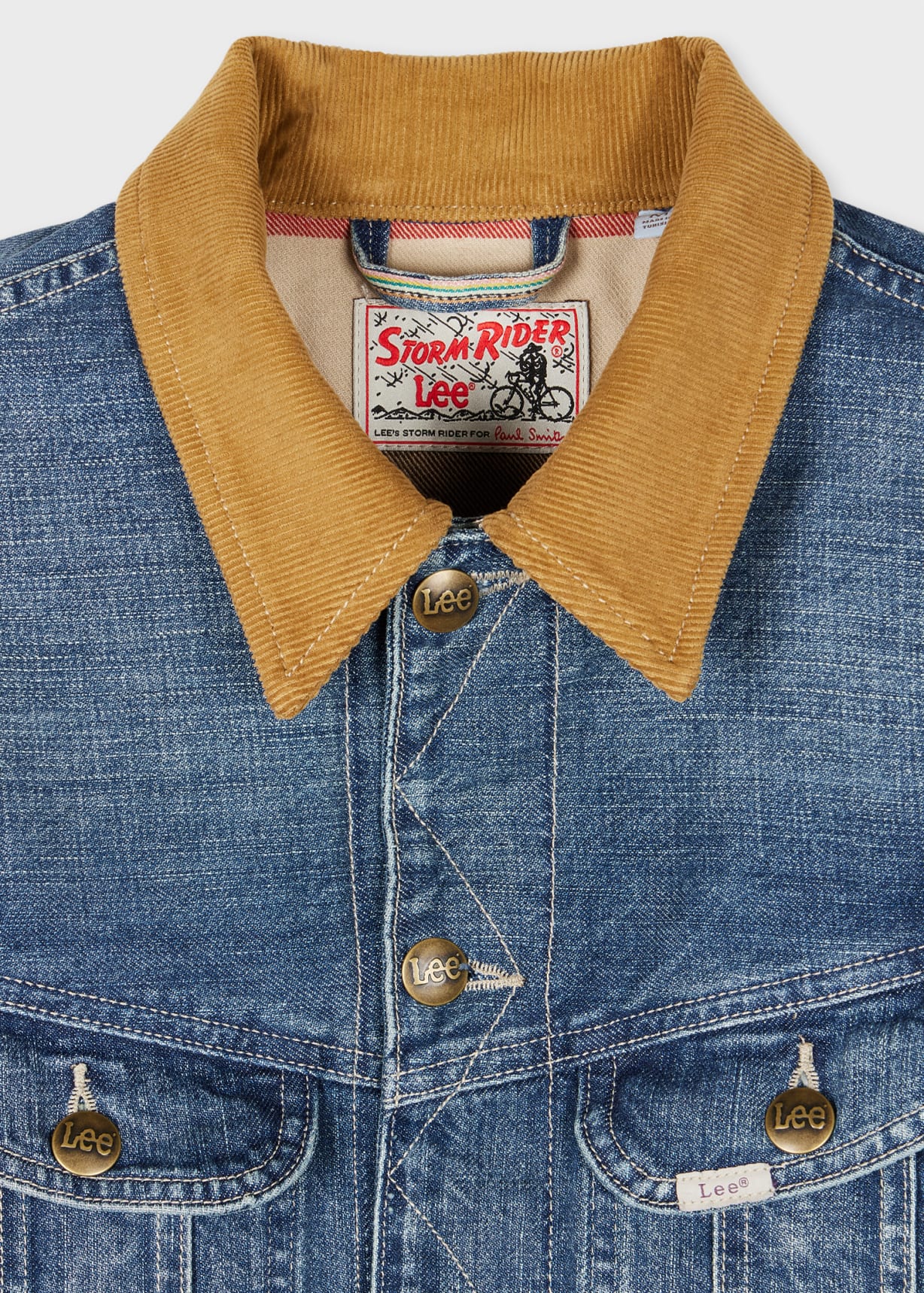 Men's Paul Smith + Lee® Mid Antique-Wash Selvedge Storm Rider Jacket