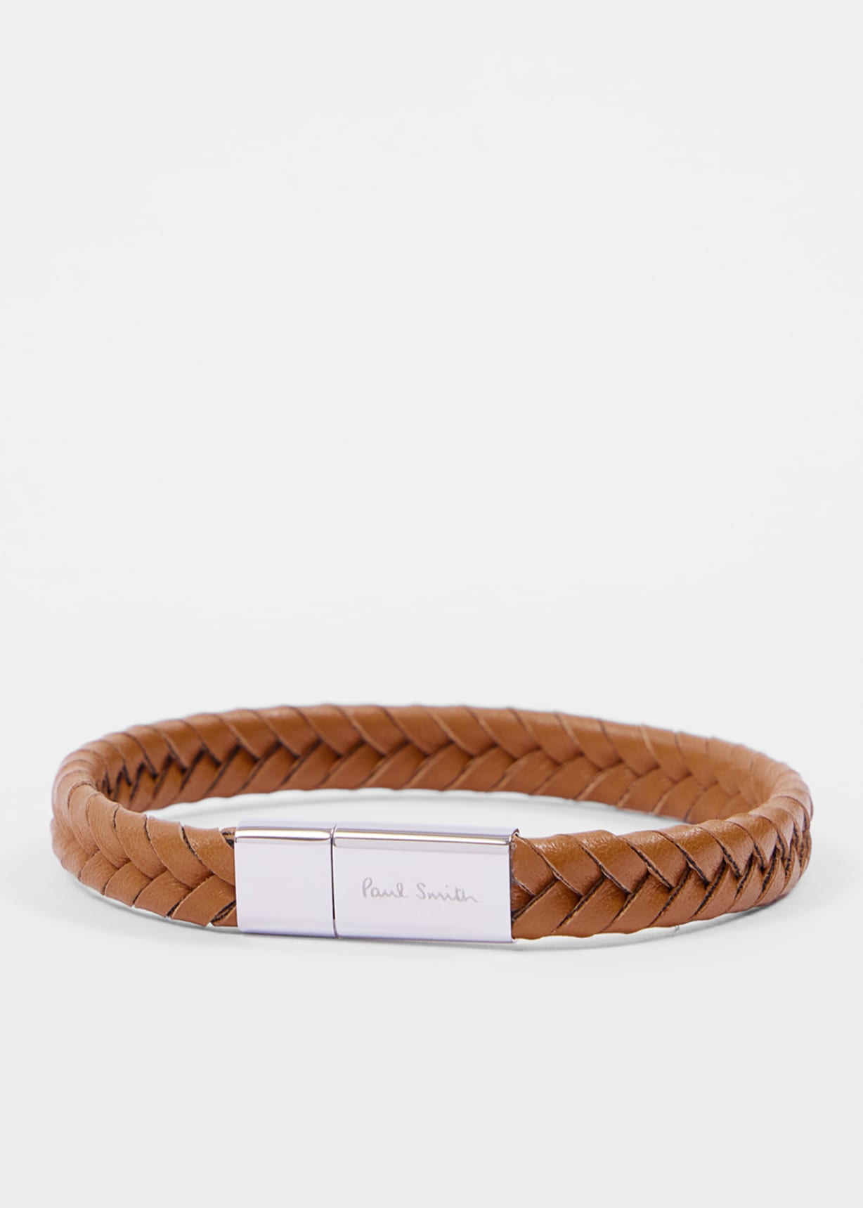 Tan Braided Leather Bracelet