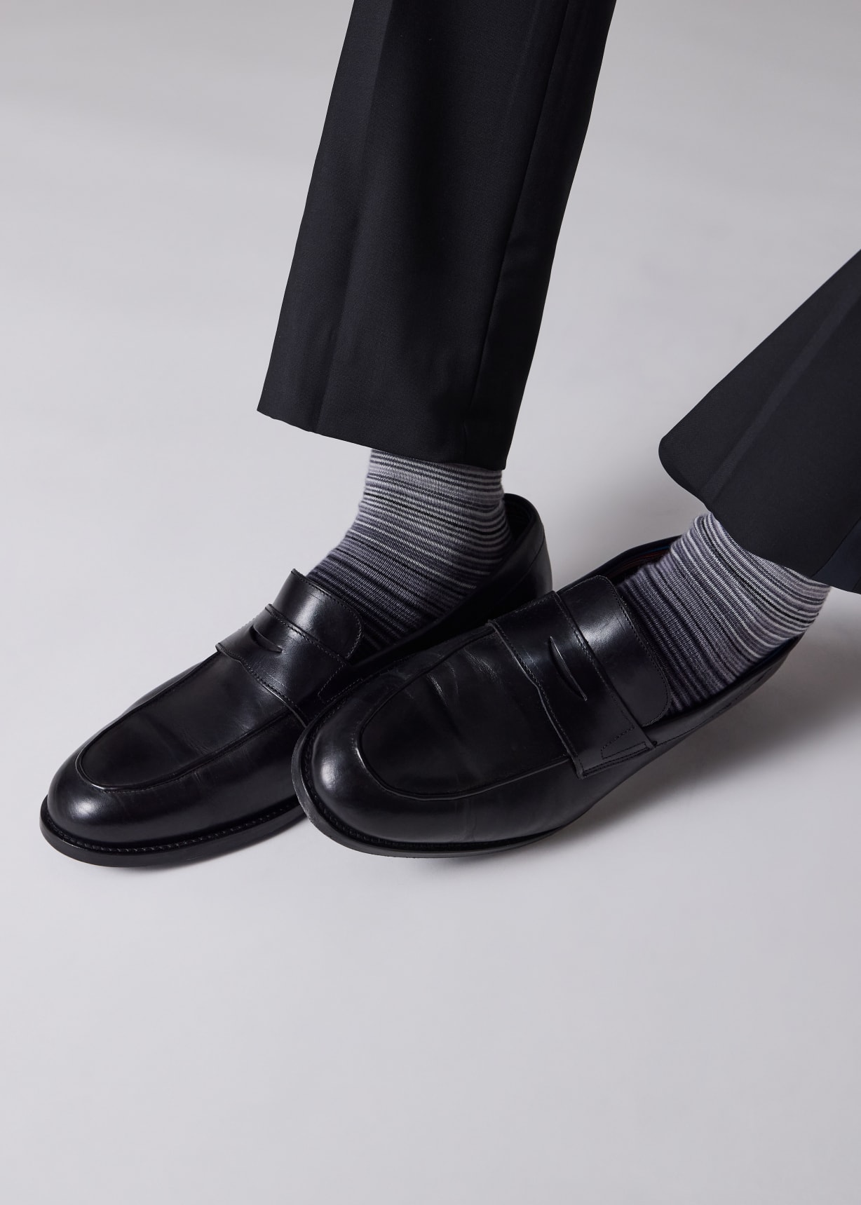 Men's Black Leather 'Pierce' Loafers