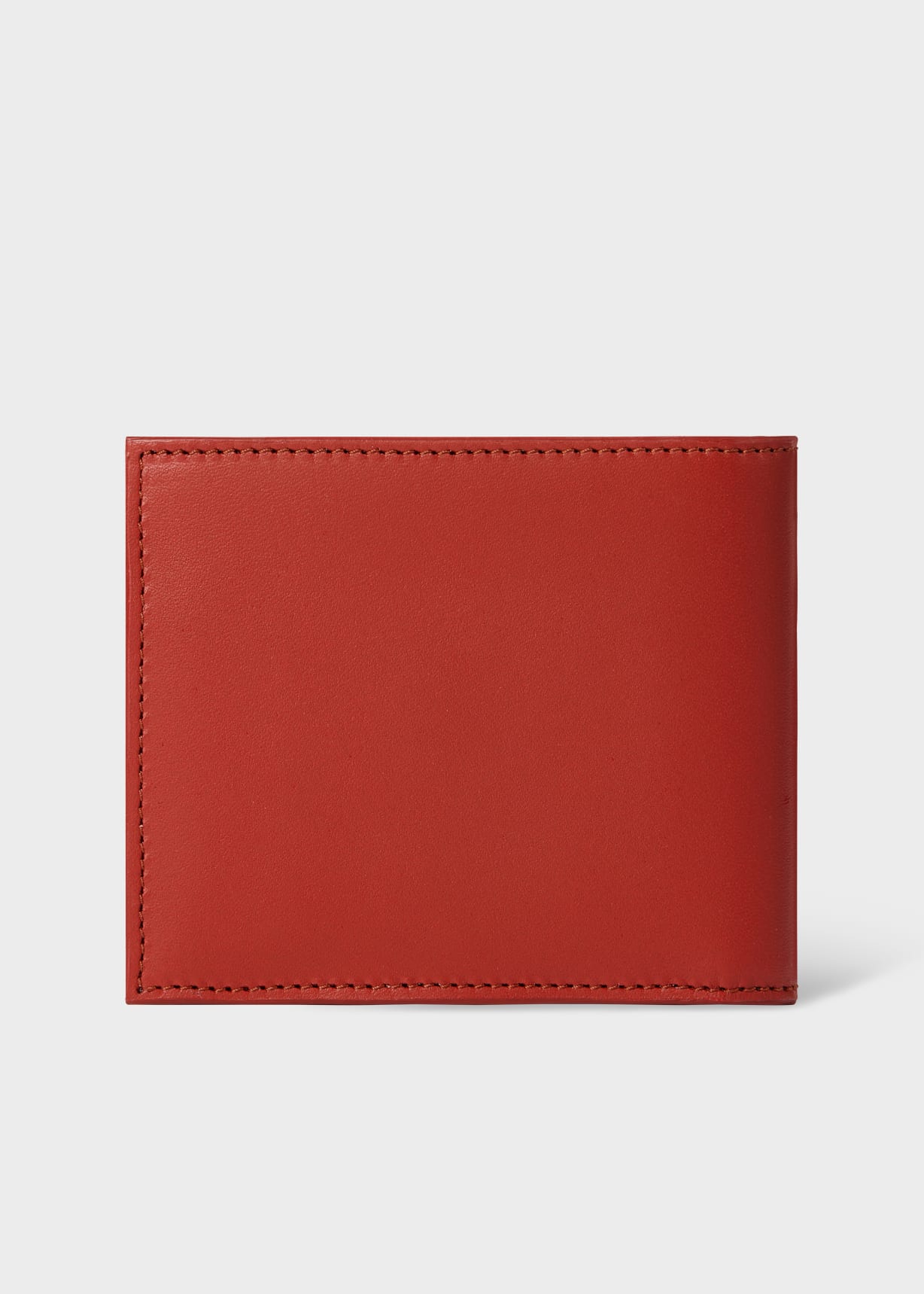 Men's Brick Red Leather 'Signature Stripe' Interior Billfold And