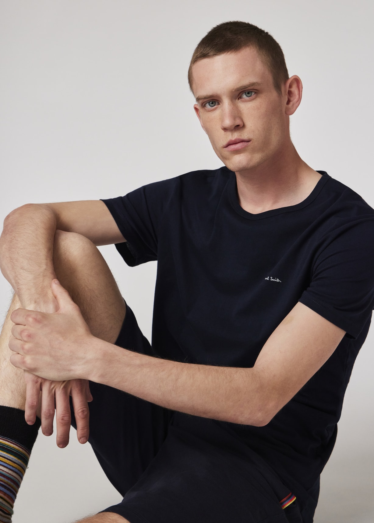 Men's Mixed Colour Cotton Logo Lounge T-Shirts Three Pack