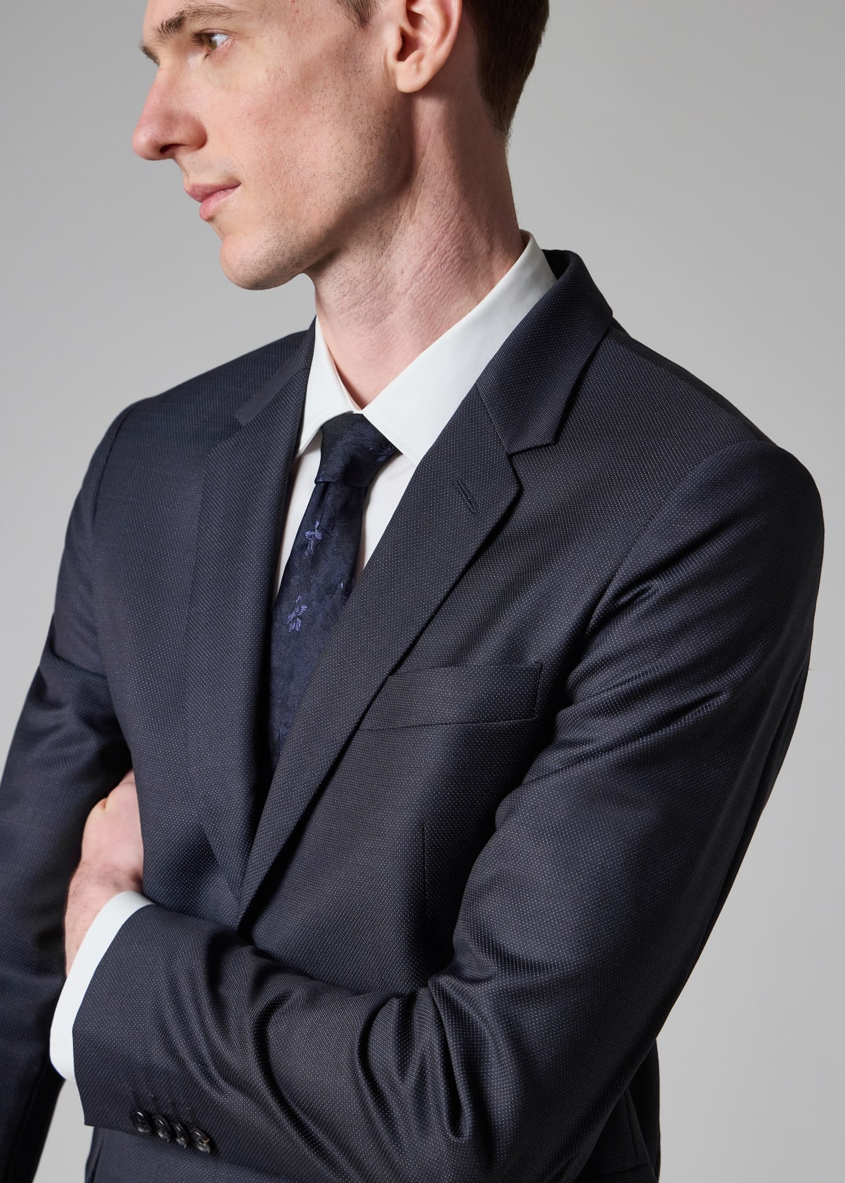 新品 Paul Smith KENSINGTON FIT ケンジントン スーツ The Kensington - Men's Slim-Fit Dark Navy Pin Dot Wool Suit