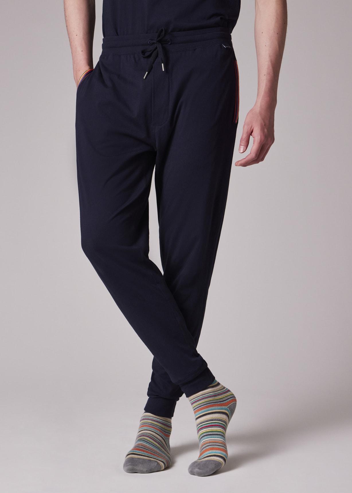 Black Jersey Cotton Lounge Pants