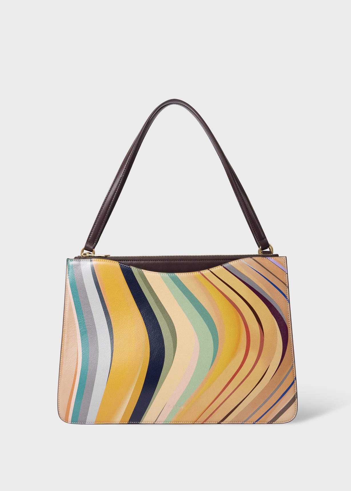 バッグ Paul Smith Swirl Stripe Canvas Tote Bag Women's Multicolour Calf Leather Shoulder Bag
