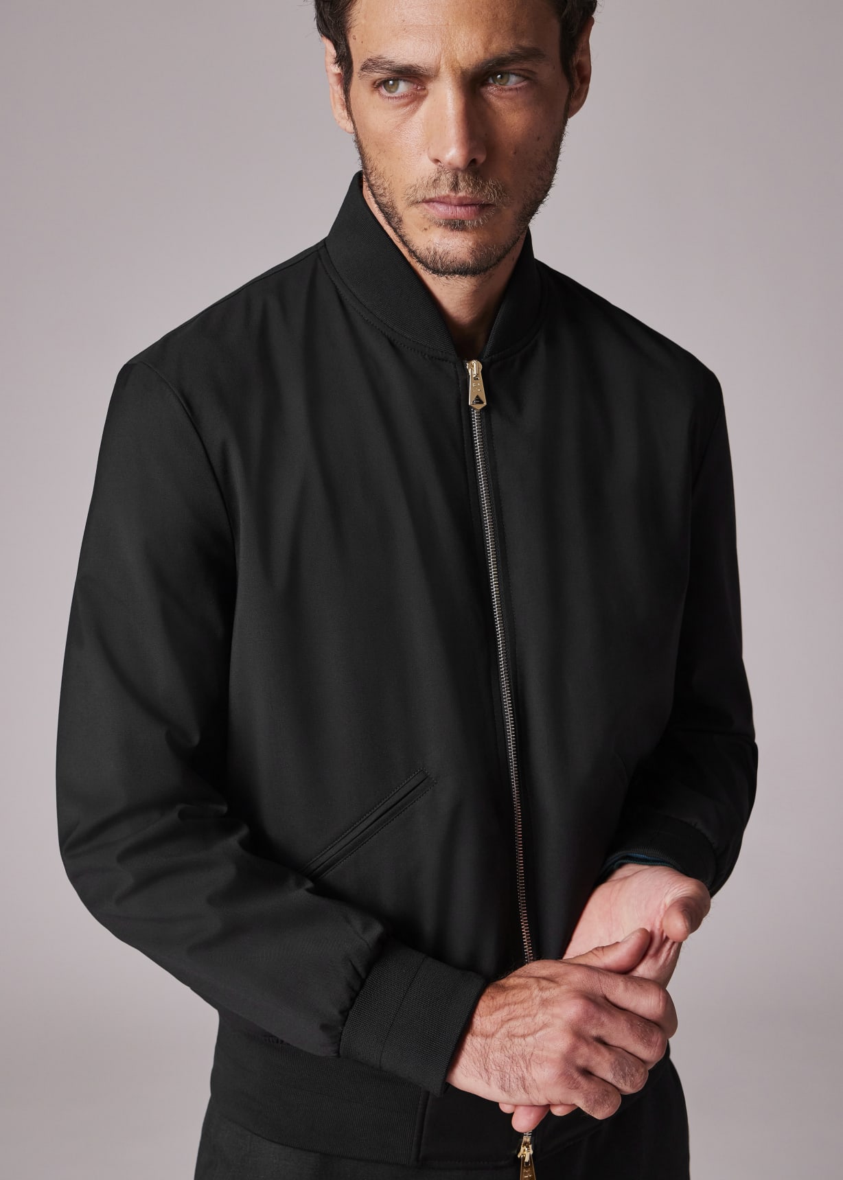 archive Paul Smith blouson ジャケット　sullen Men's Black 'Storm System' Wool Bomber Jacket