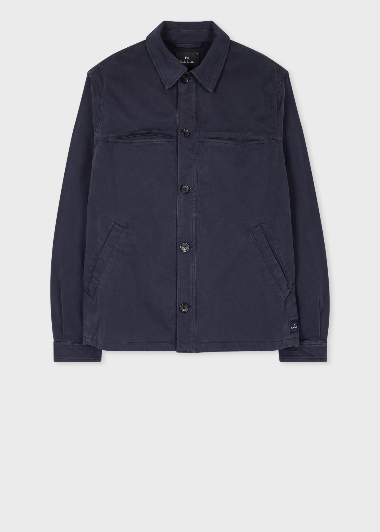 Men's Navy Stretch Cotton-Twill Work Jacket