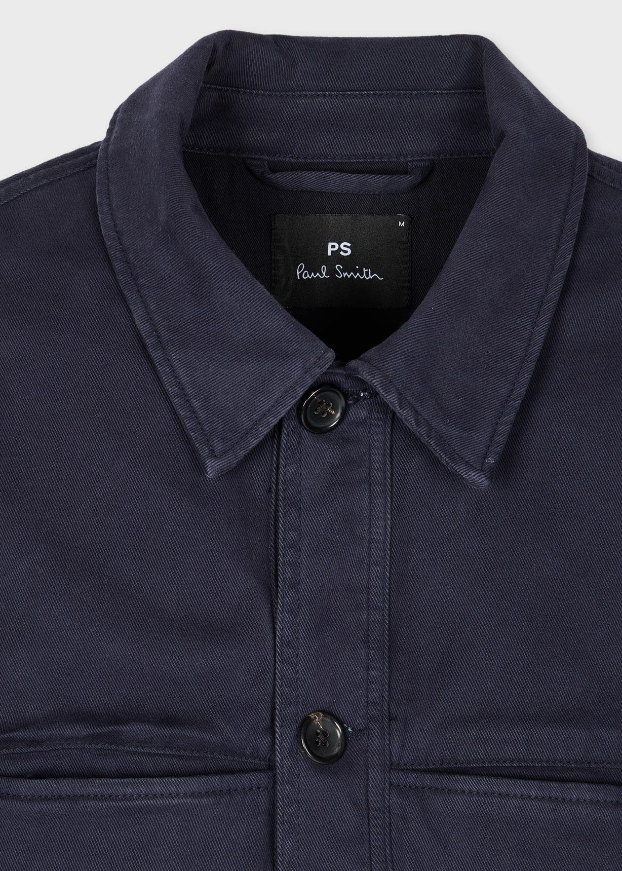 Men's Navy Stretch Cotton-Twill Work Jacket