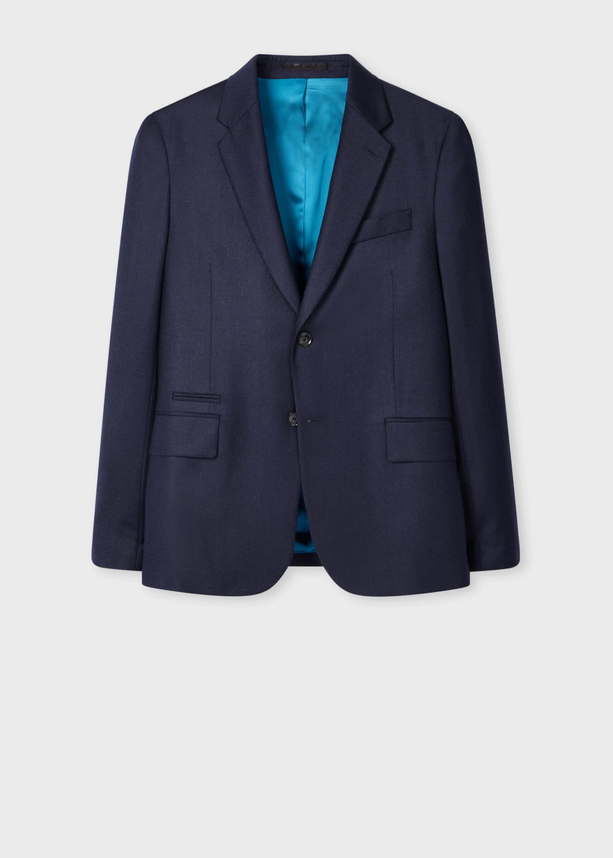 Paul Smith 紺ブレザー Men's Tailored-Fit Navy Overdyed Wool-Cashmere Flannel Blazer