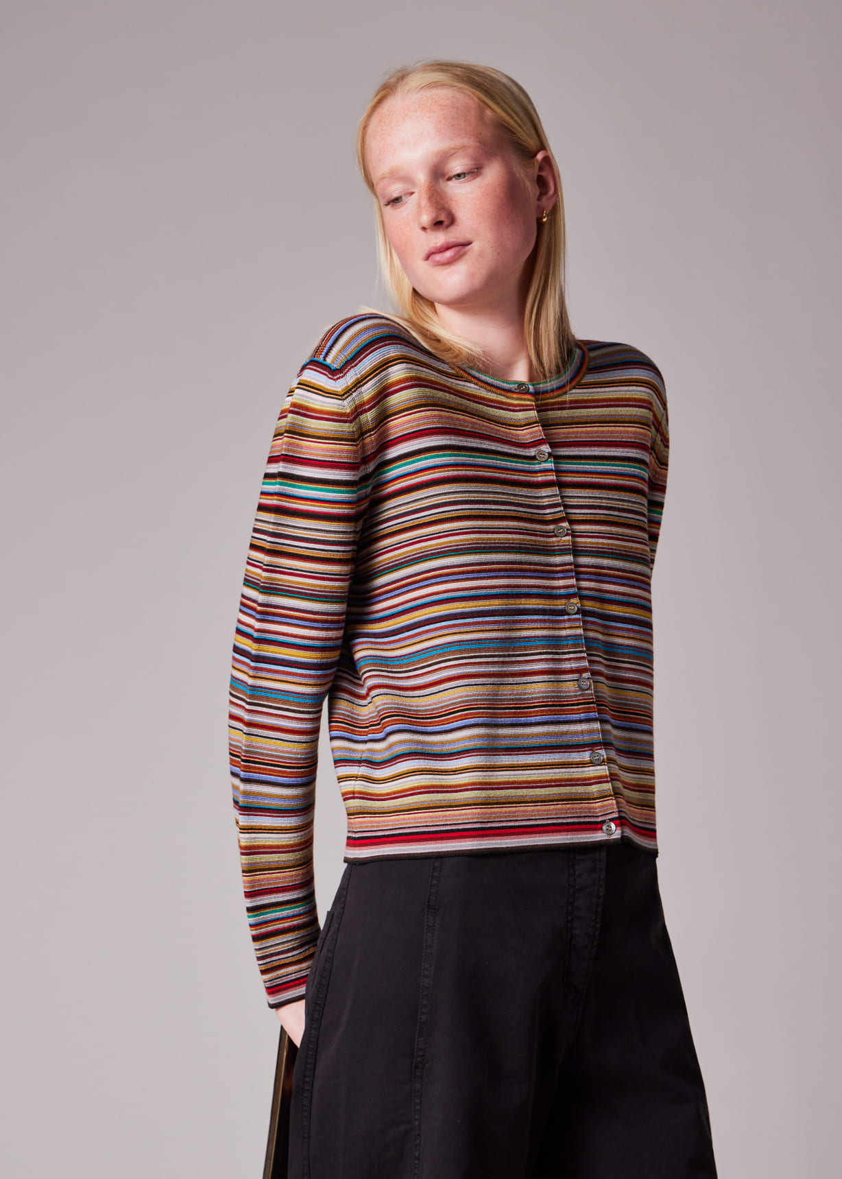 Women's 'Signature Stripe' Knitted Cardigan