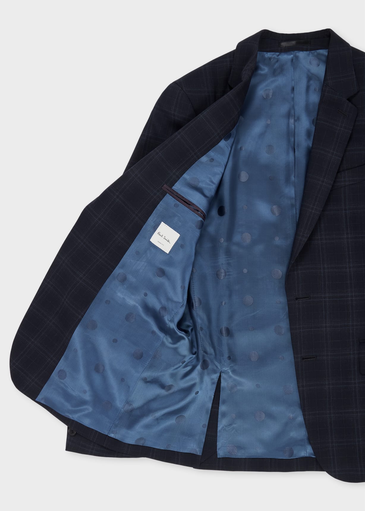 The Soho - Tailored-Fit Navy Check Wool Suit