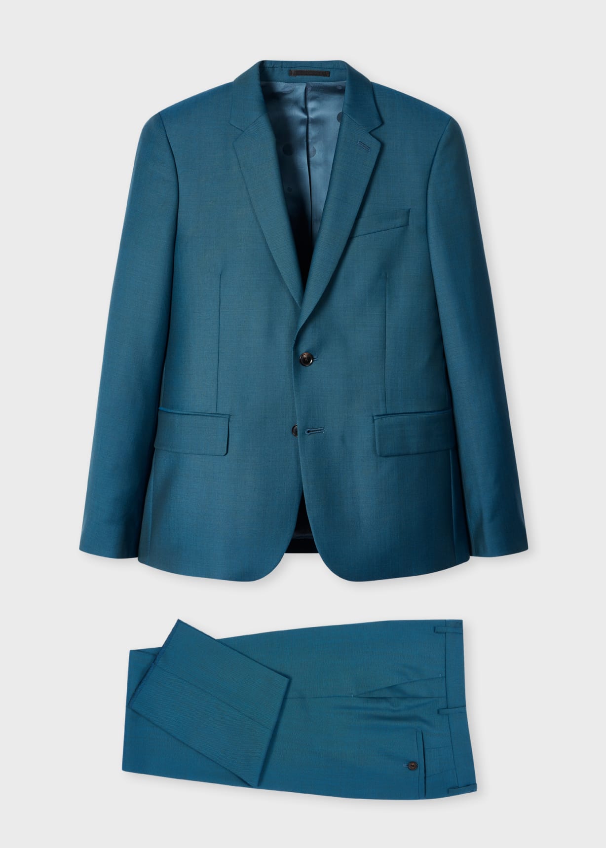 The Soho - Tailored-Fit Teal Wool Suit